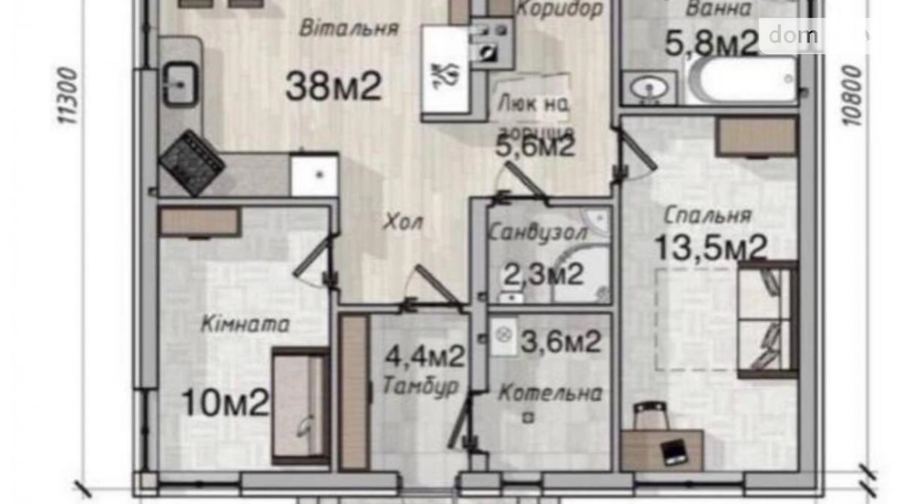 Продается одноэтажный дом 117 кв. м с верандой, цена: 85000 $ - фото 2