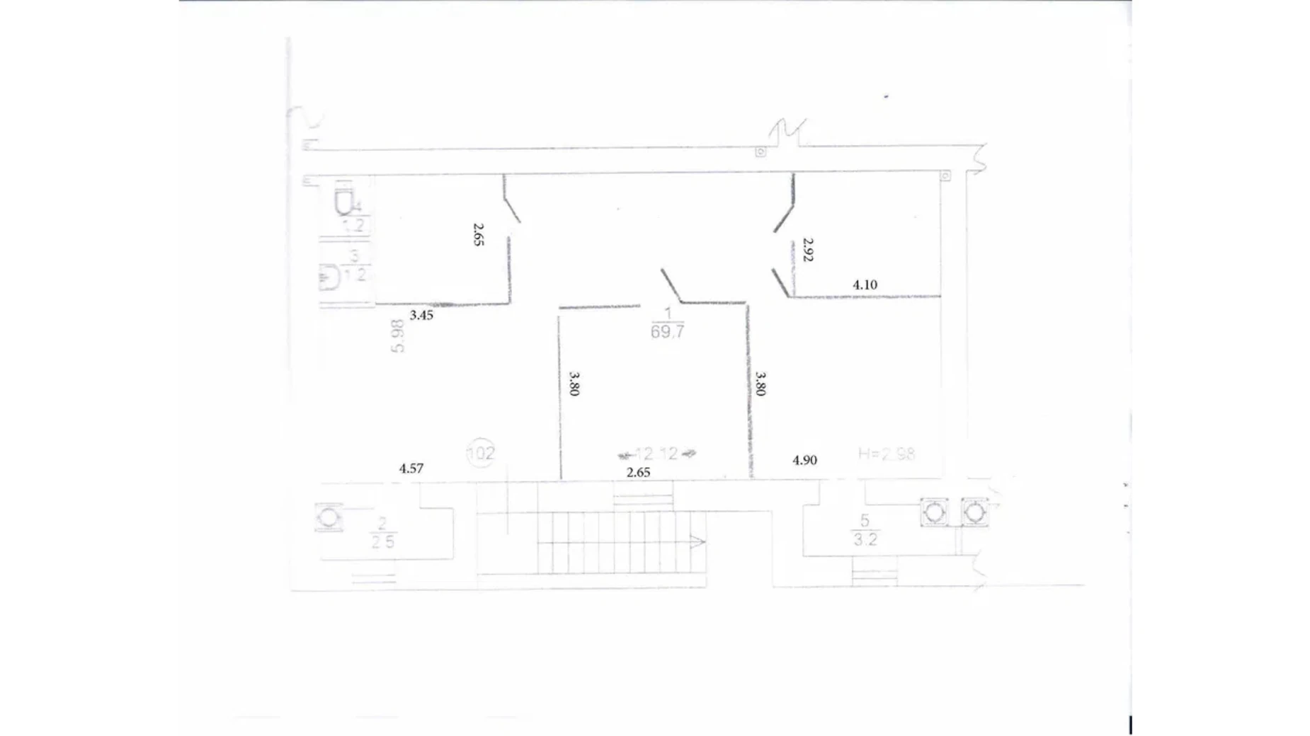 Сдается в аренду помещения свободного назначения 77.8 кв. м в 10-этажном здании, цена: 14000 грн - фото 2