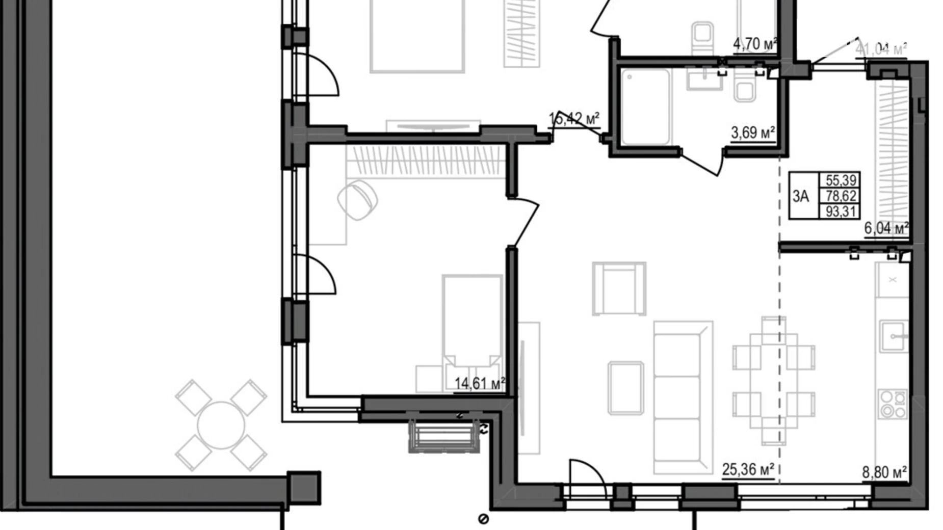Продается 3-комнатная квартира 93.18 кв. м в, цена: 111972 $ - фото 2