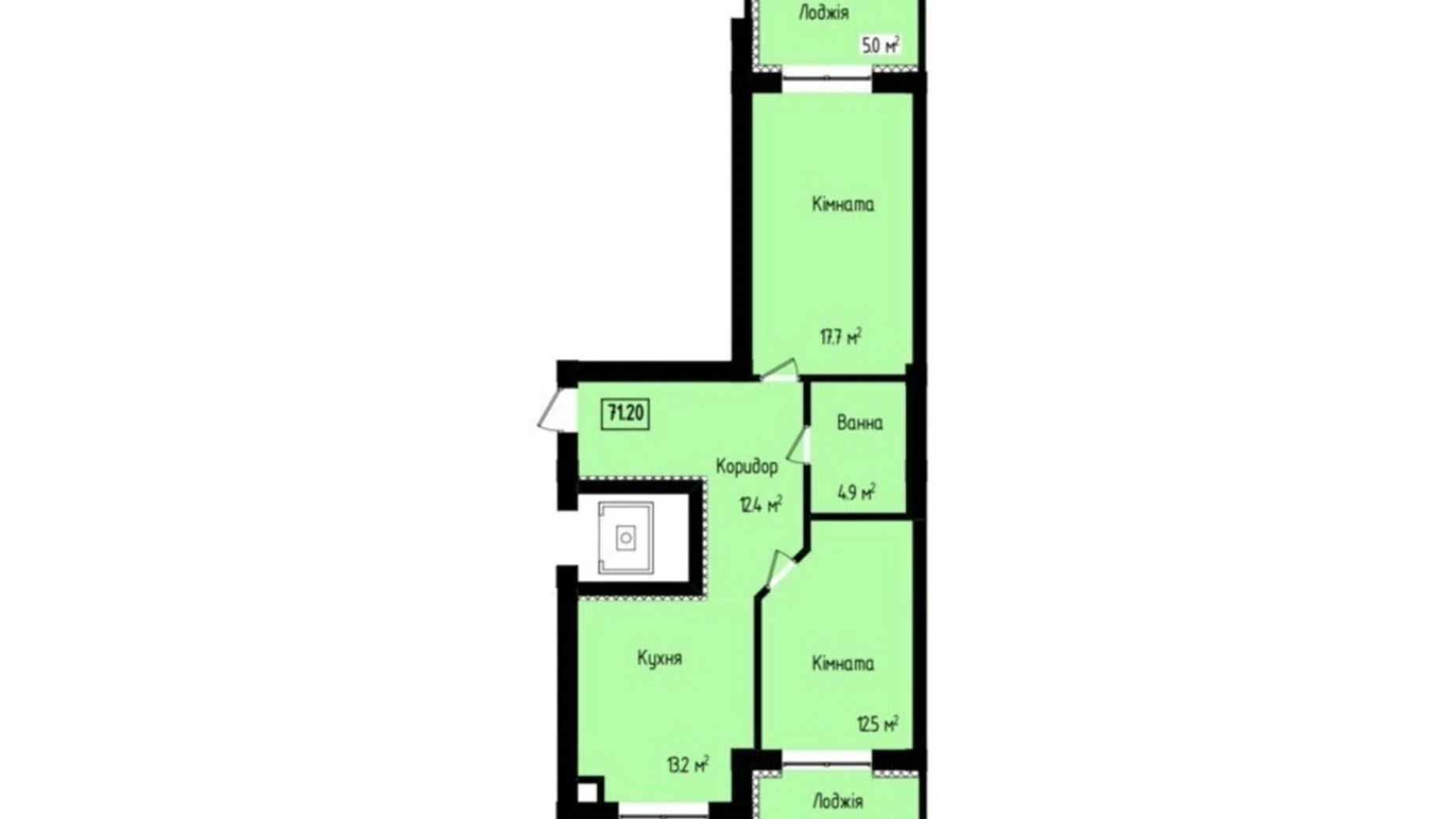 Продається 1-кімнатна квартира 71.2 кв. м у Чагорі, цена: 71200 $ - фото 2