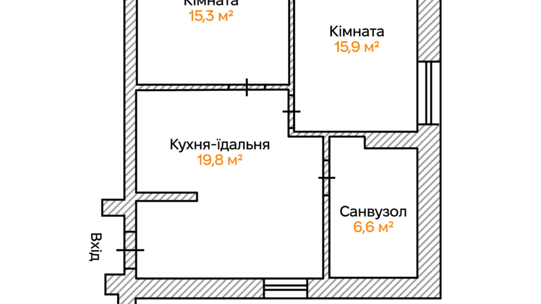 Продается 2-комнатная квартира 59.3 кв. м в Киеве, ул. Ивана Дяченка, 13 - фото 2