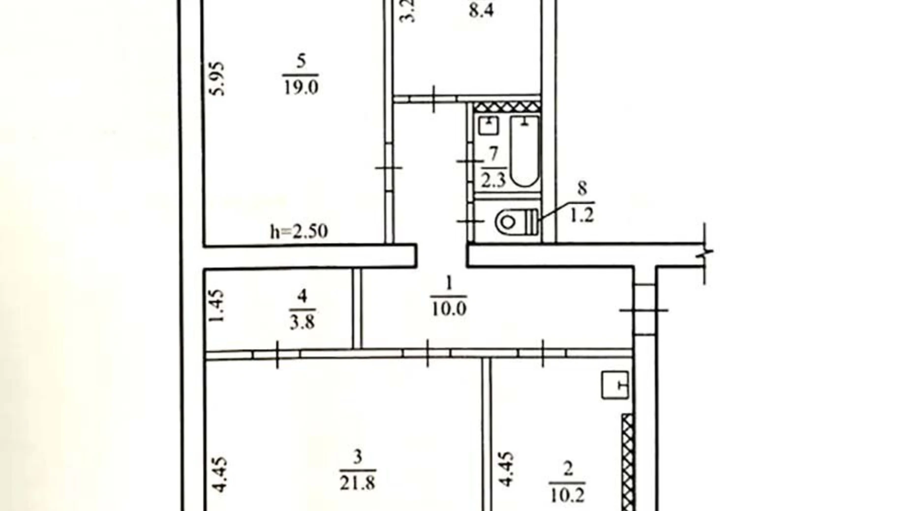 Продається 3-кімнатна квартира 78.1 кв. м у Дніпрі, мас. Червоний Камінь, 4Г - фото 2