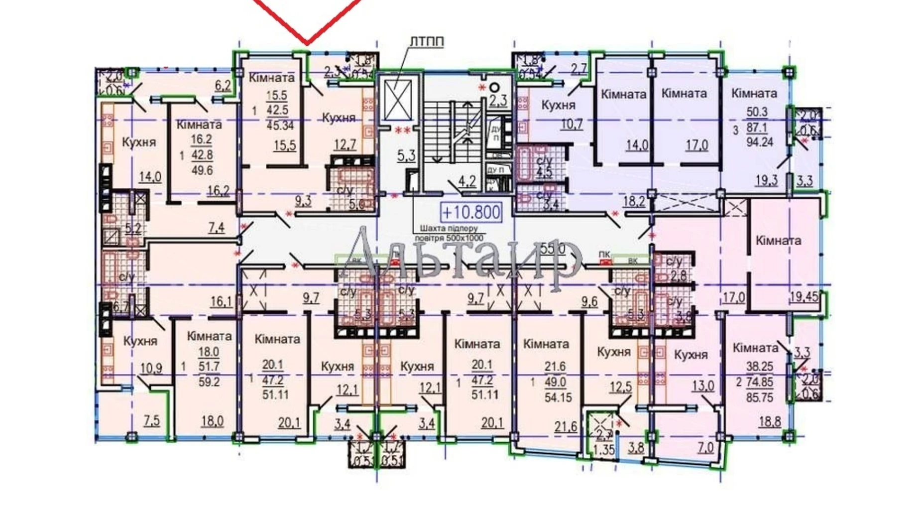 Продается 1-комнатная квартира 45 кв. м в Харькове, ул. Авиационная, 39 - фото 2