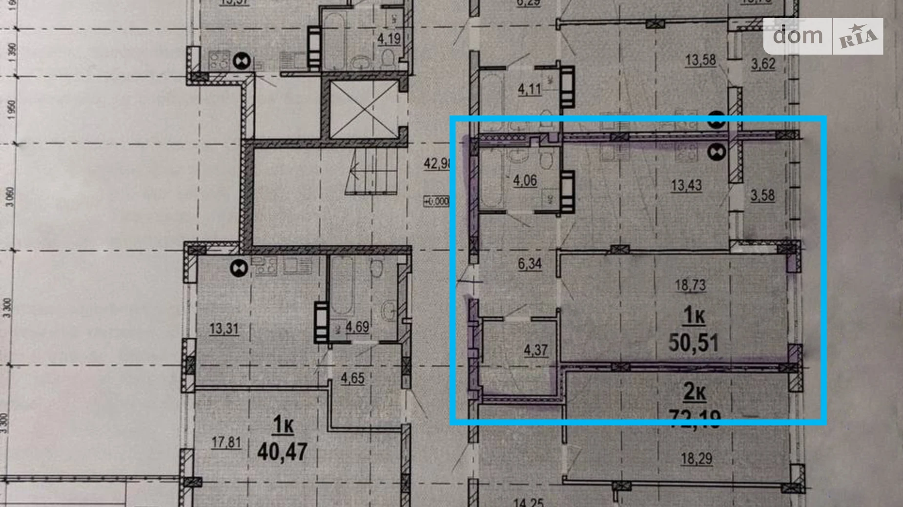 Продается 1-комнатная квартира 50.51 кв. м в Виннице, ул. Ивана Богуна, 27А - фото 3