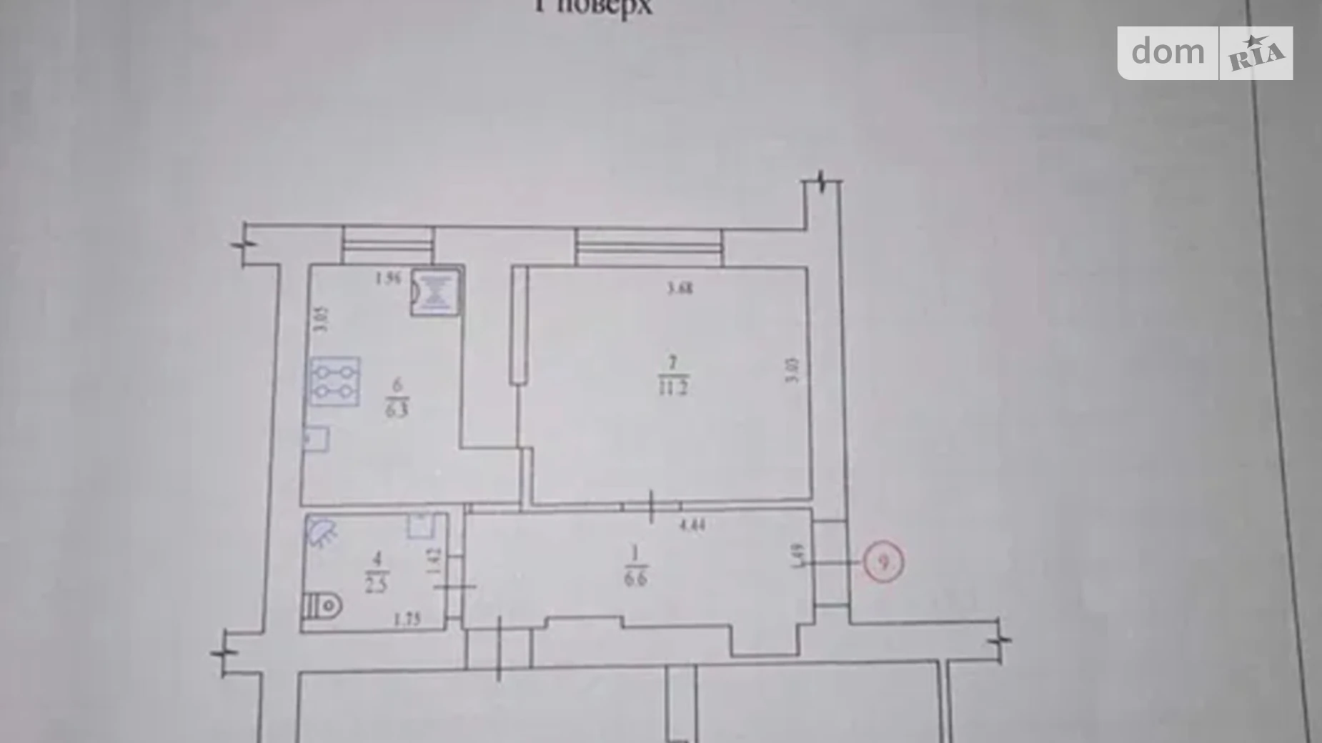 Продается 3-комнатная квартира 61.7 кв. м в Полтаве, ул. Кукоби Анатолия, 45 - фото 3