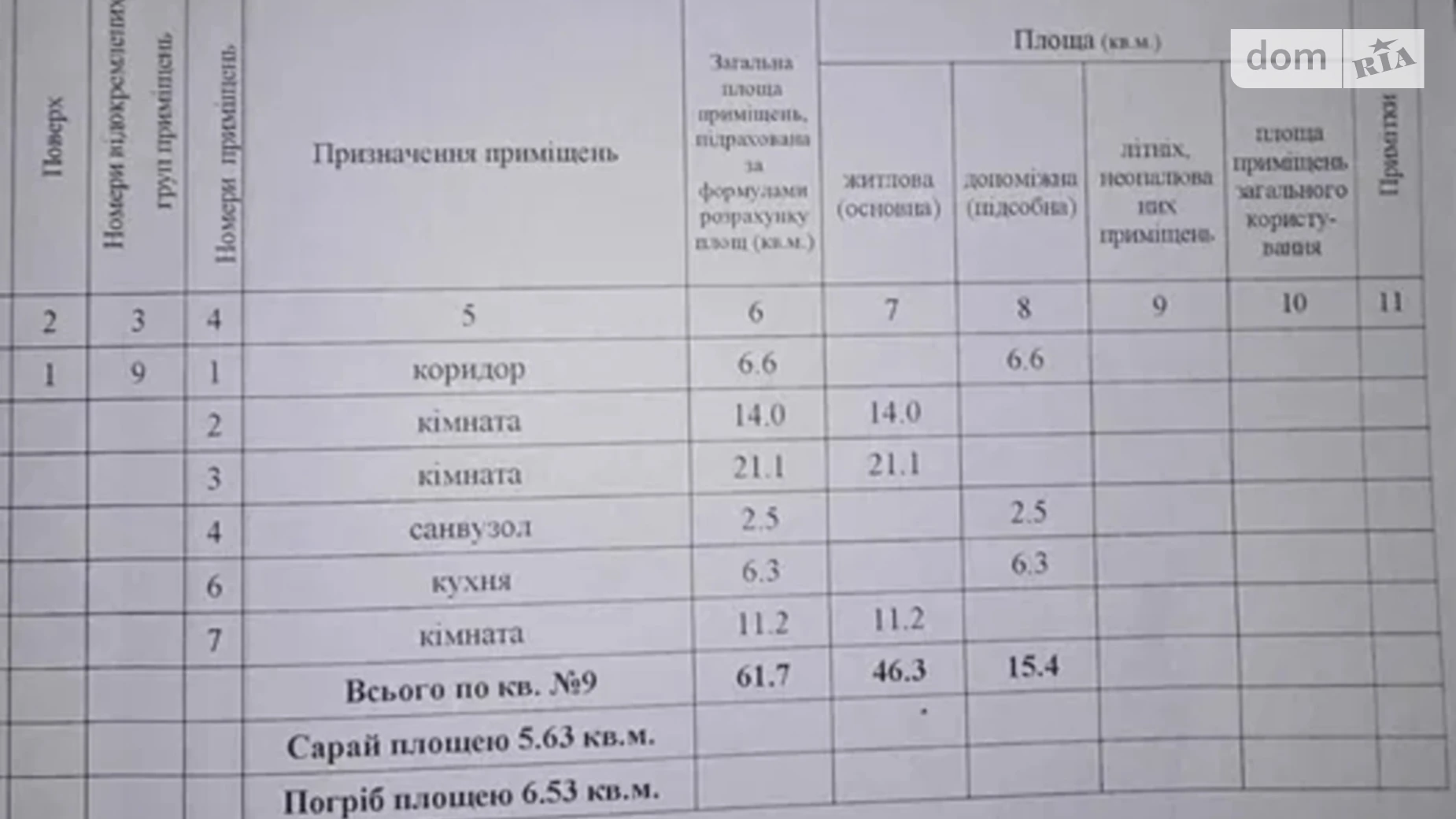 Продается 3-комнатная квартира 61.7 кв. м в Полтаве, ул. Кукоби Анатолия, 45 - фото 2