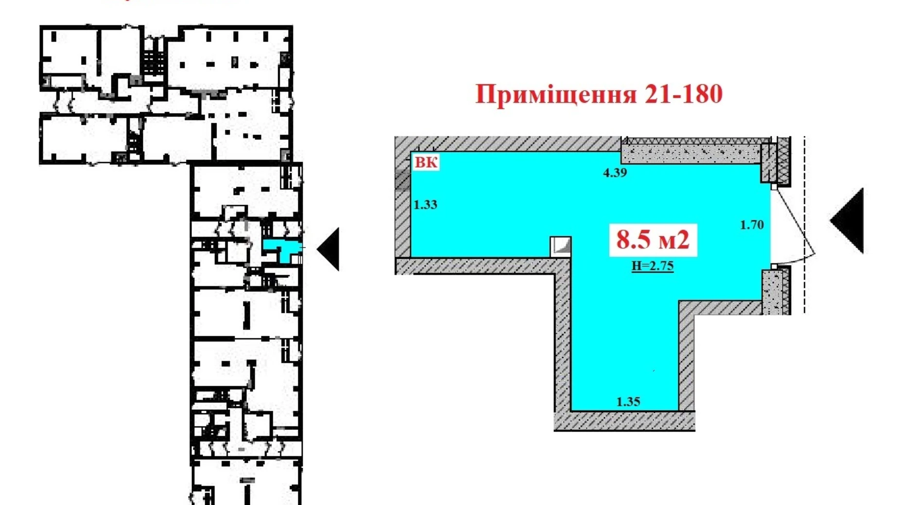 Здається в оренду приміщення вільного призначення 8.5 кв. м в 9-поверховій будівлі, цена: 11000 грн - фото 2