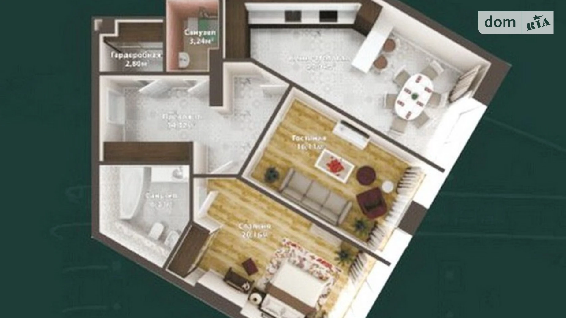 Продається 1-кімнатна квартира 91.4 кв. м у Дніпрі, вул. Набережна Перемоги, 7 корпус 1 - фото 3