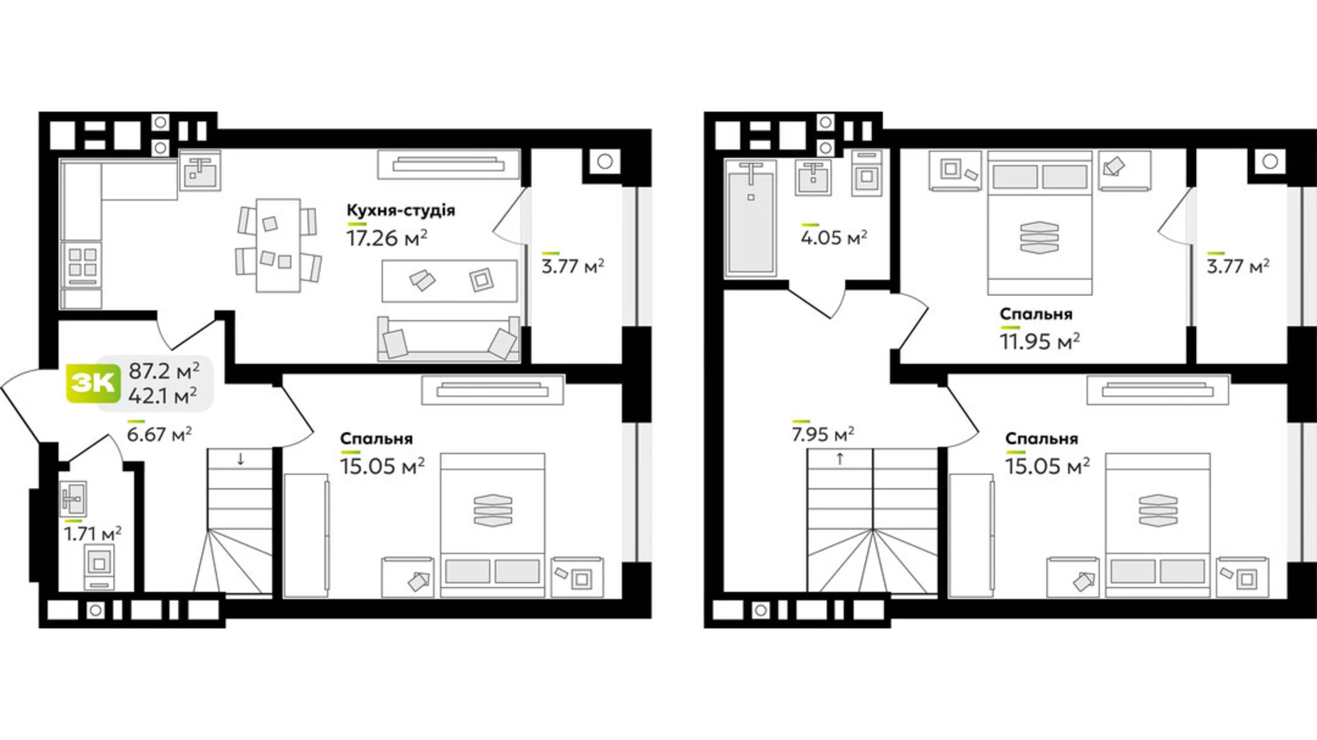 Продается 3-комнатная квартира 87.2 кв. м в Львове, ул. Венгерская, 12 - фото 2