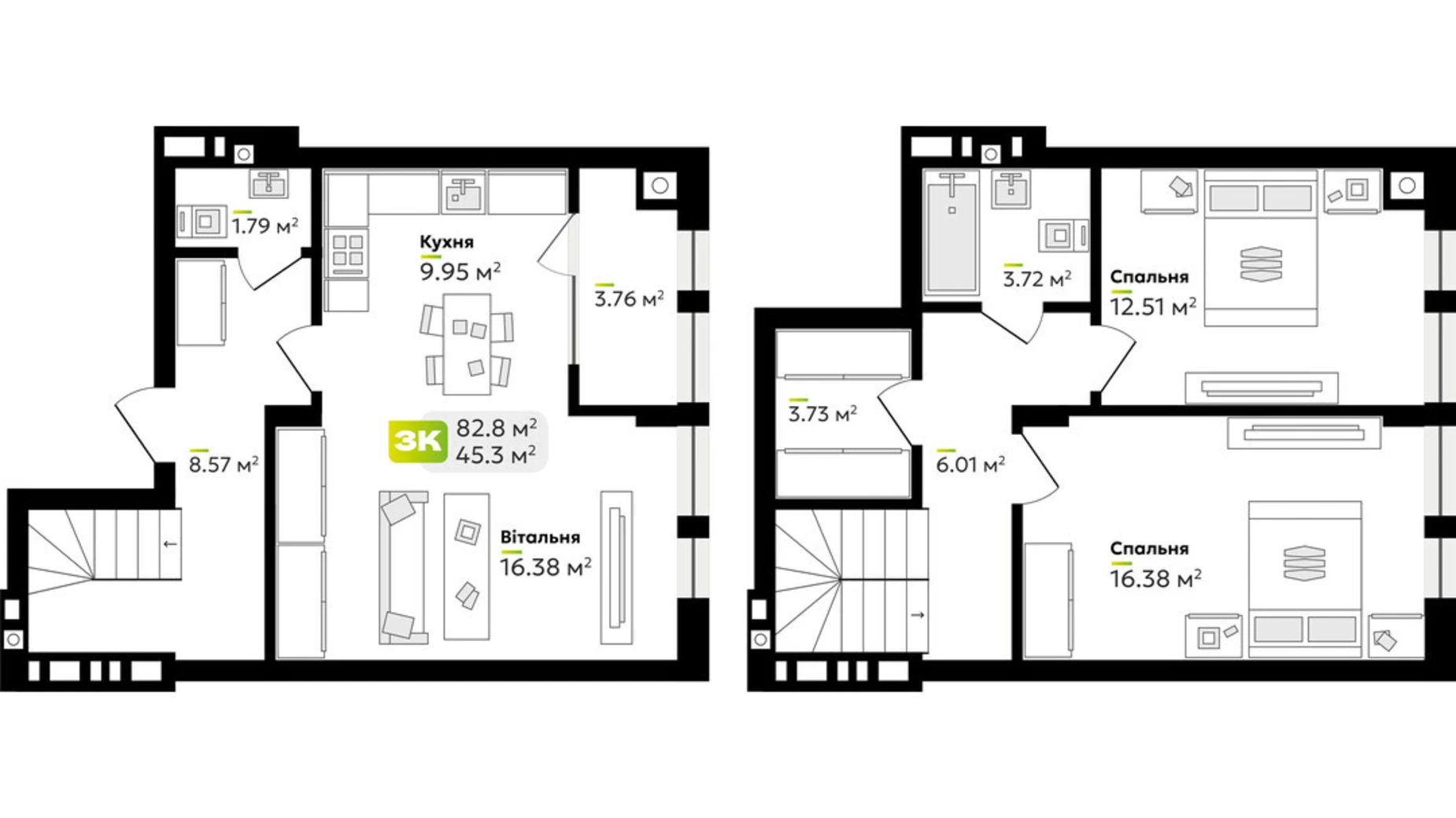 Продается 2-комнатная квартира 82.8 кв. м в Львове, ул. Венгерская, 12 - фото 2
