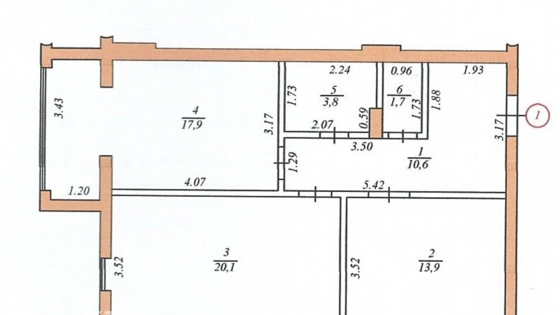 2-комнатная квартира 68 кв. м в Тернополе, ул. Госпитальная - фото 5