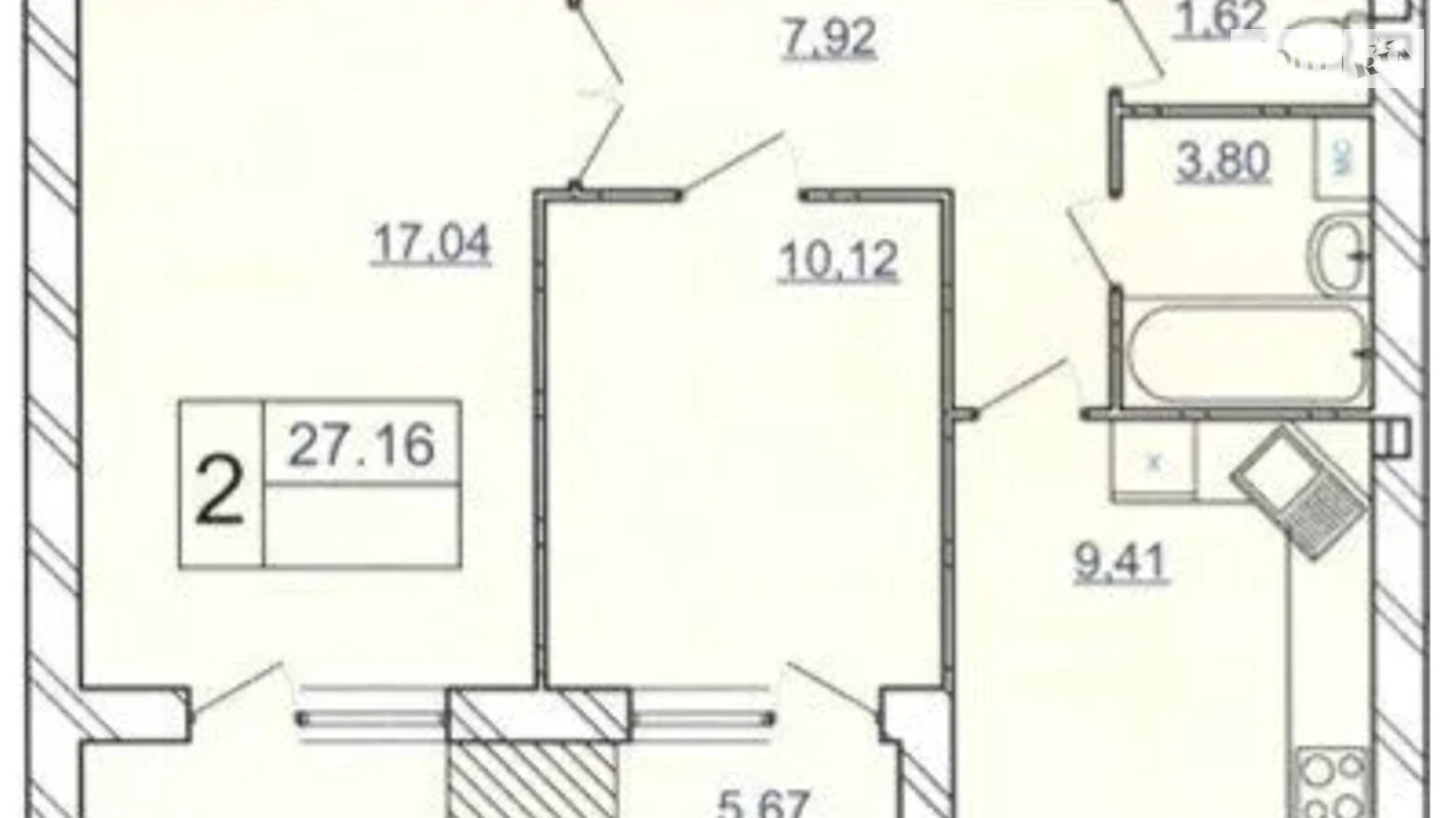 Продается 2-комнатная квартира 56.35 кв. м в Хмельницком, цена: 50715 $ - фото 2