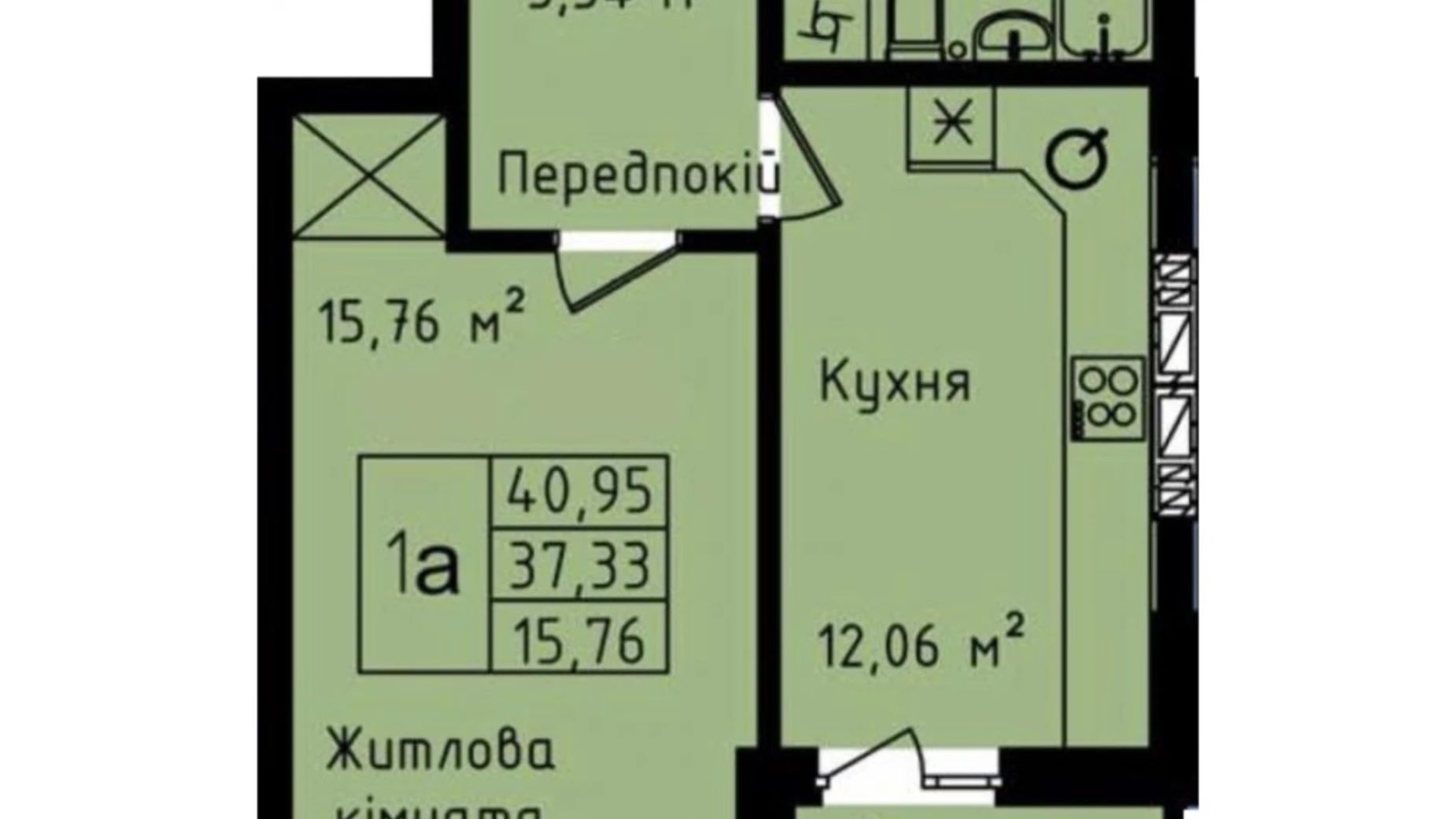 Продается 1-комнатная квартира 41.8 кв. м в Киеве, ул. Гроденская, 14 - фото 3