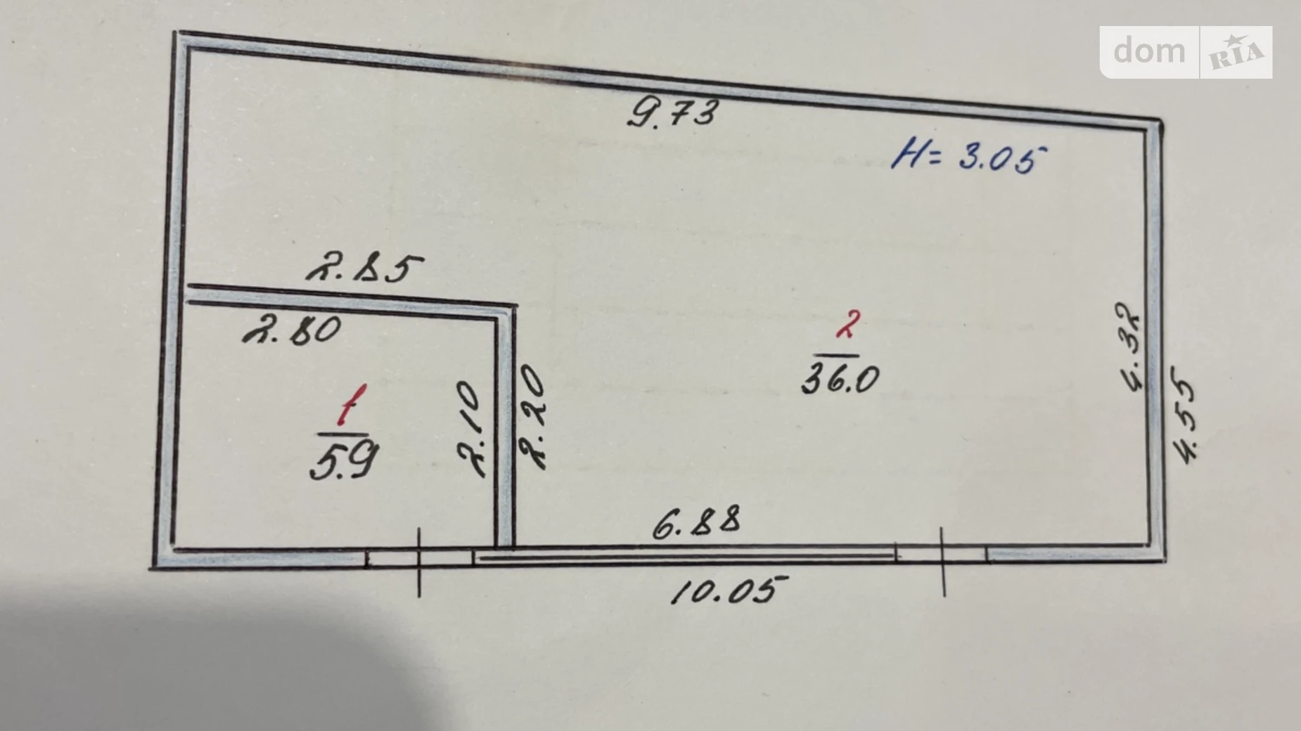 Продается помещения свободного назначения 41.9 кв. м в 1-этажном здании, цена: 18000 $ - фото 5