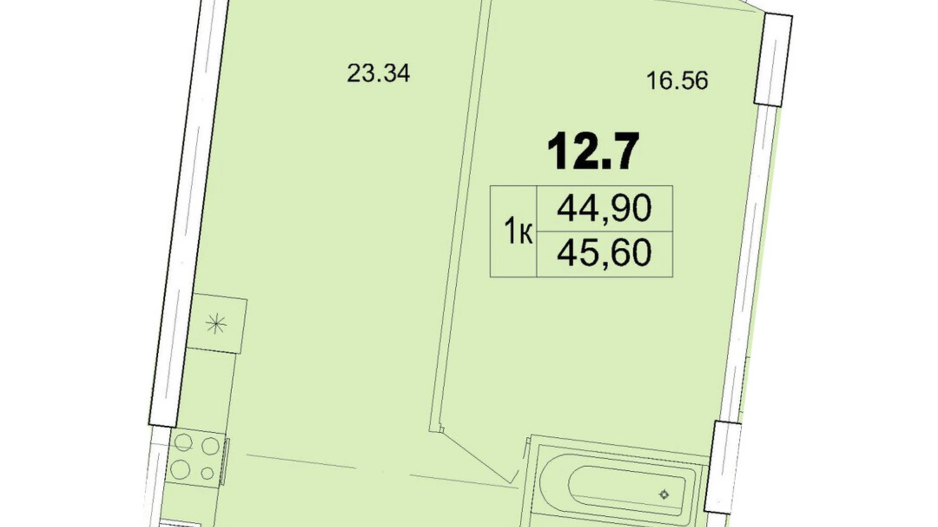 Продается 1-комнатная квартира 45.6 кв. м в Одессе, ул. Чубаевская, 1 - фото 2