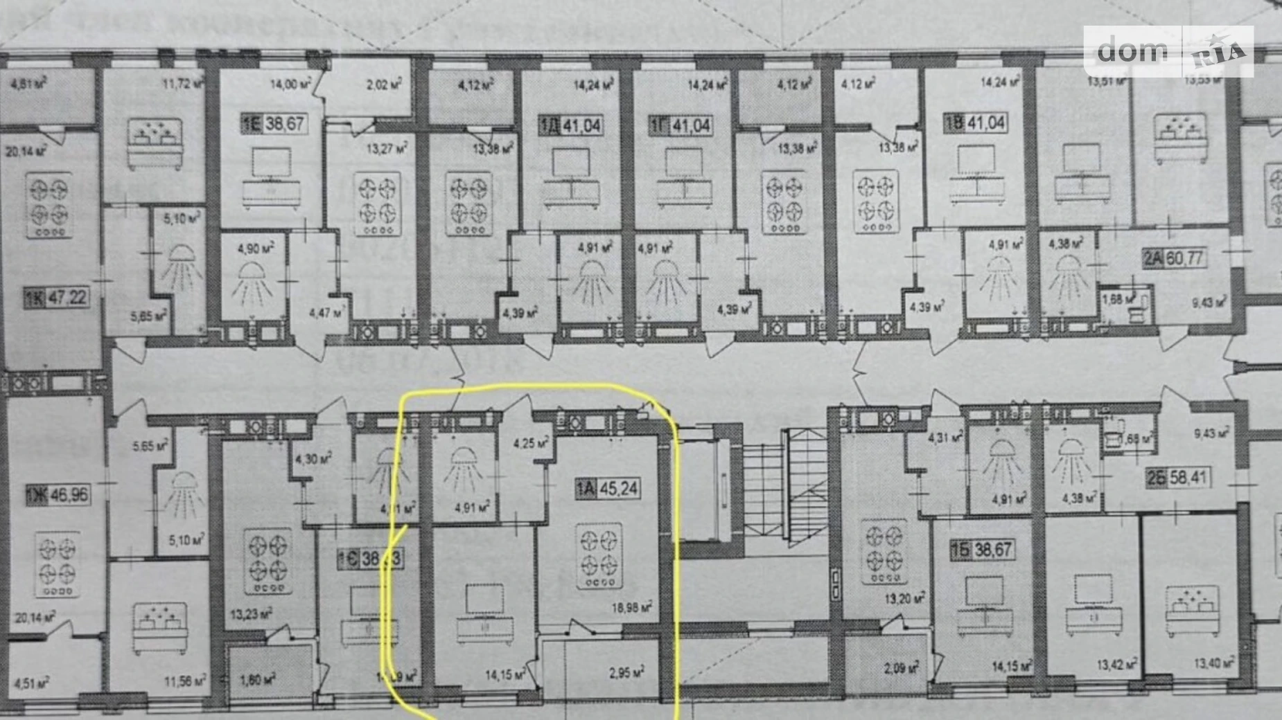 Продается 1-комнатная квартира 45 кв. м в Черкассах, ул. Маламужа Александра - фото 2