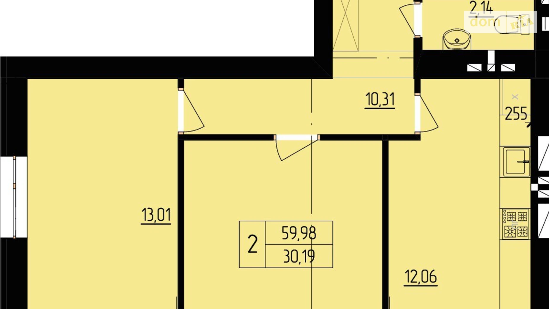 Продается 2-комнатная квартира 60 кв. м в Хмельницком, ул. Гетмана Мазепы(Красовского Маршала) - фото 3