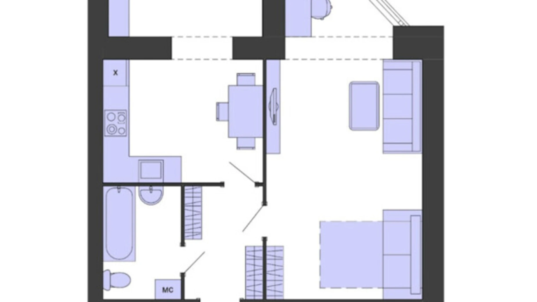 Продается 1-комнатная квартира 48.6 кв. м в, цена: 40406 $ - фото 2