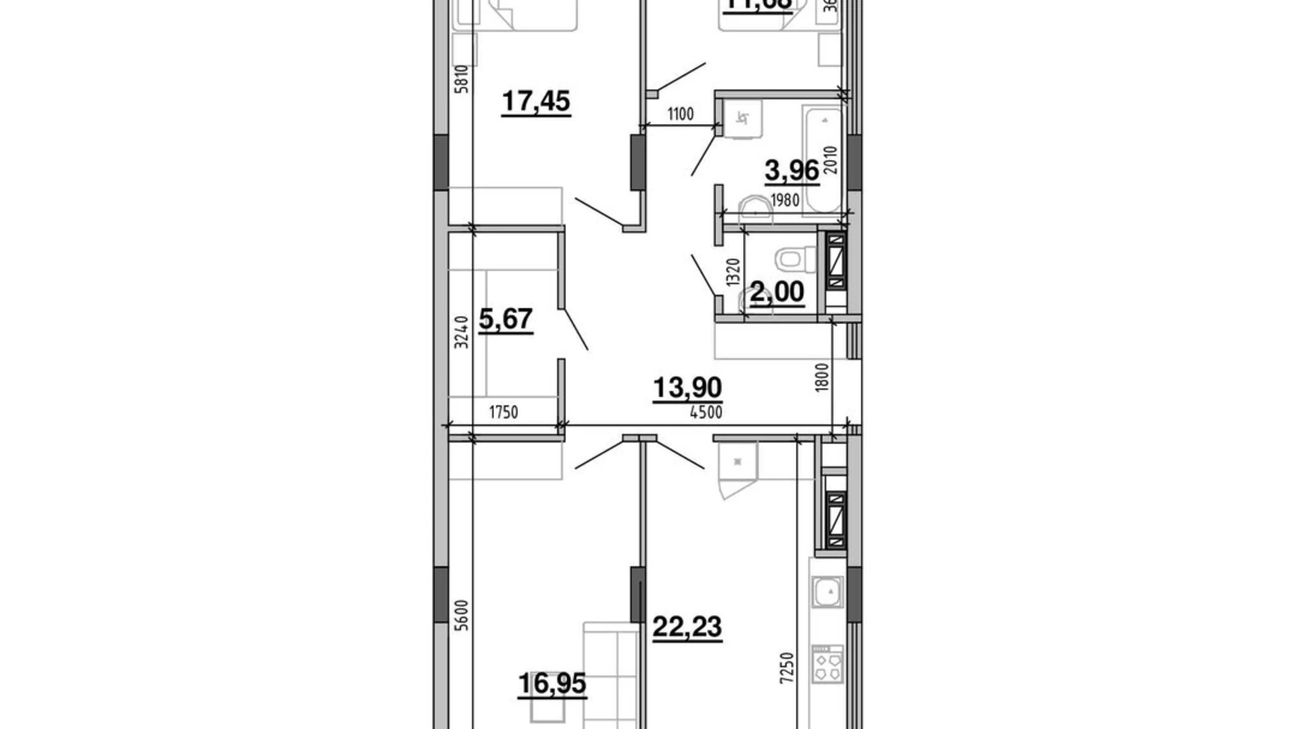 Продается 3-комнатная квартира 97.59 кв. м в Львове, цена: 128488 $ - фото 2