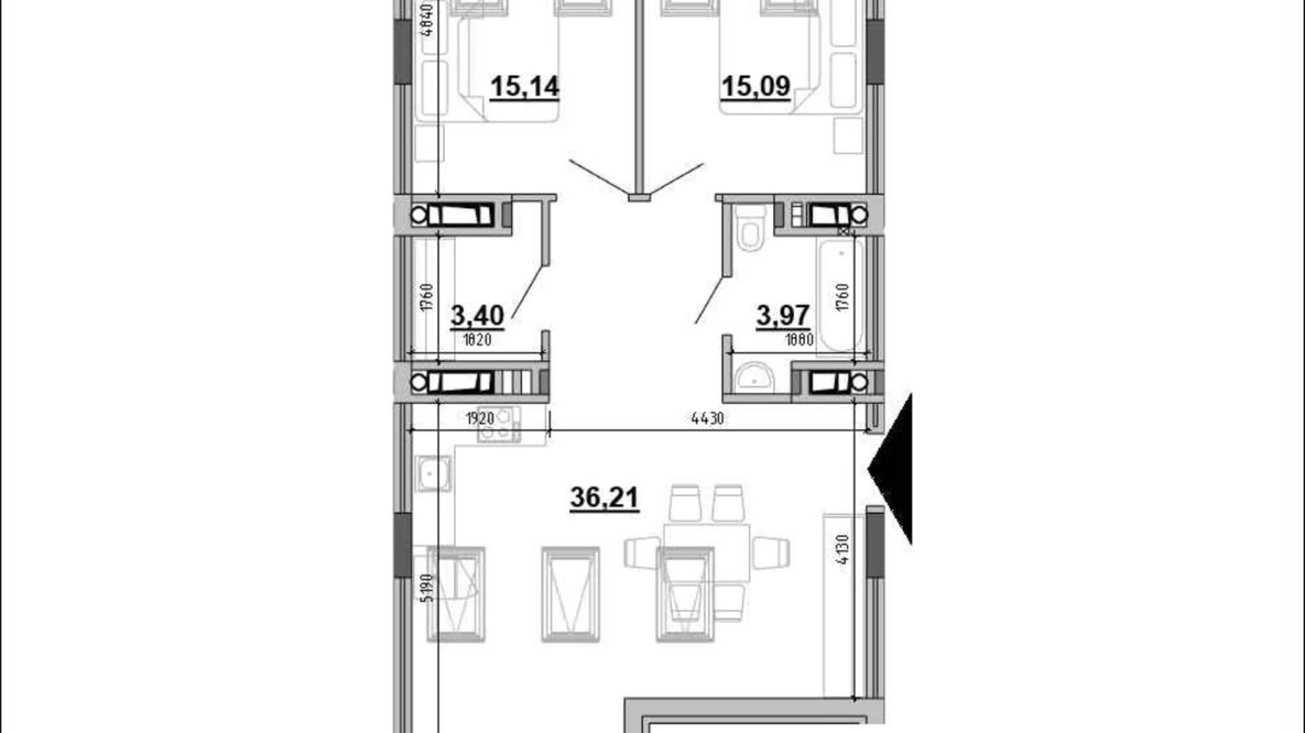 Продается 2-комнатная квартира 73.81 кв. м в Львове, цена: 82782 $ - фото 2