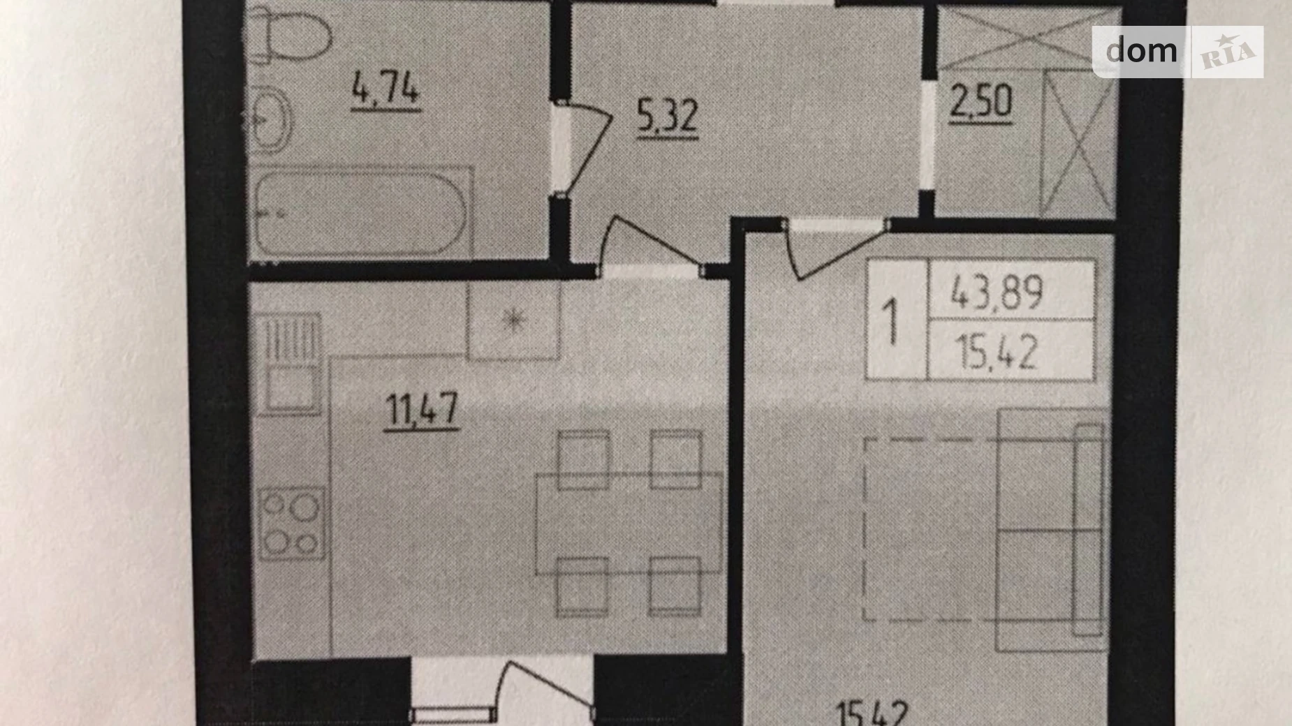 Продается 1-комнатная квартира 44 кв. м в Хмельницком, ул. Тернопольская, 13/6А - фото 4