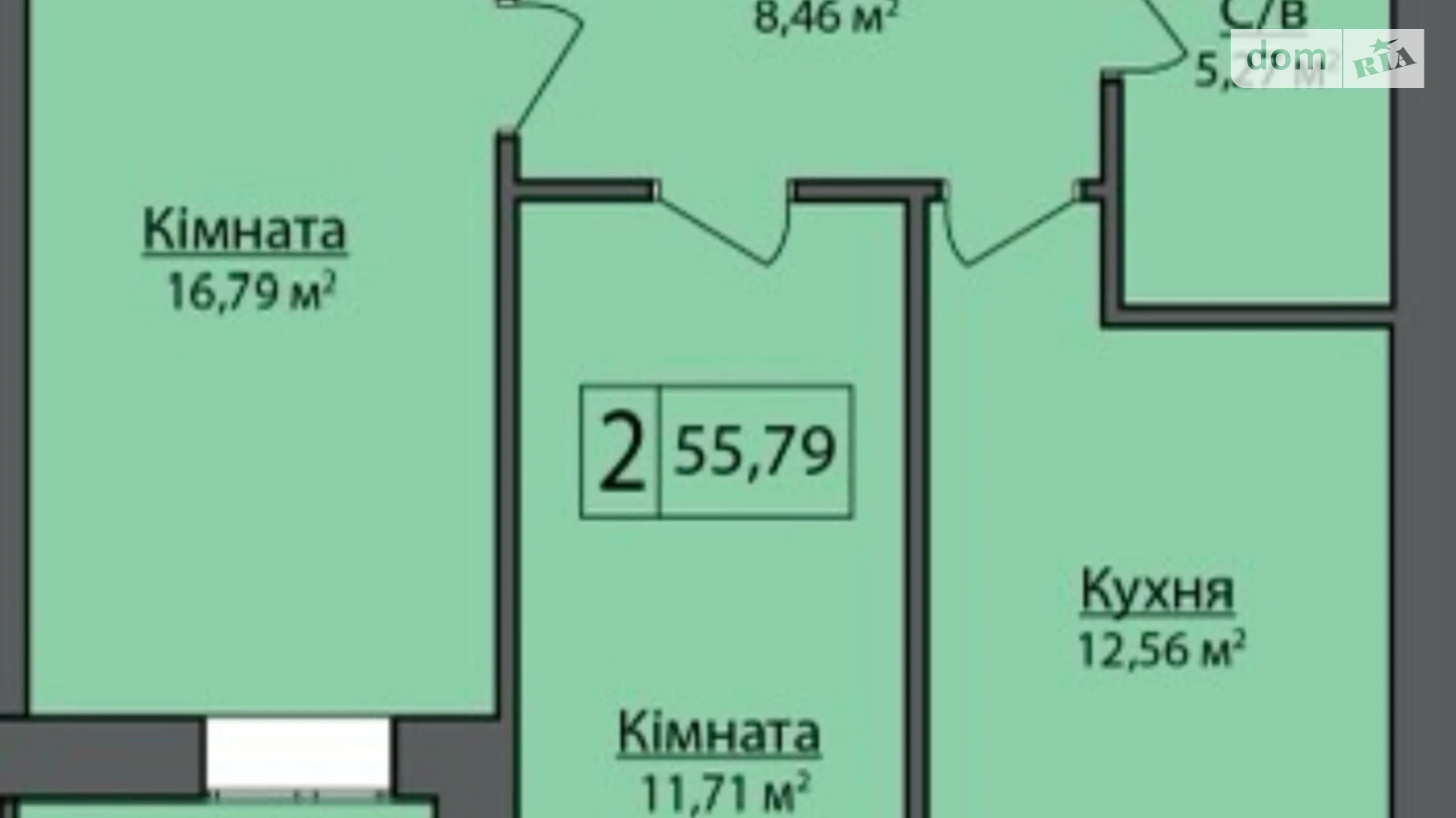 Продается 2-комнатная квартира 56.96 кв. м в Липинах, цена: 61927 $ - фото 2