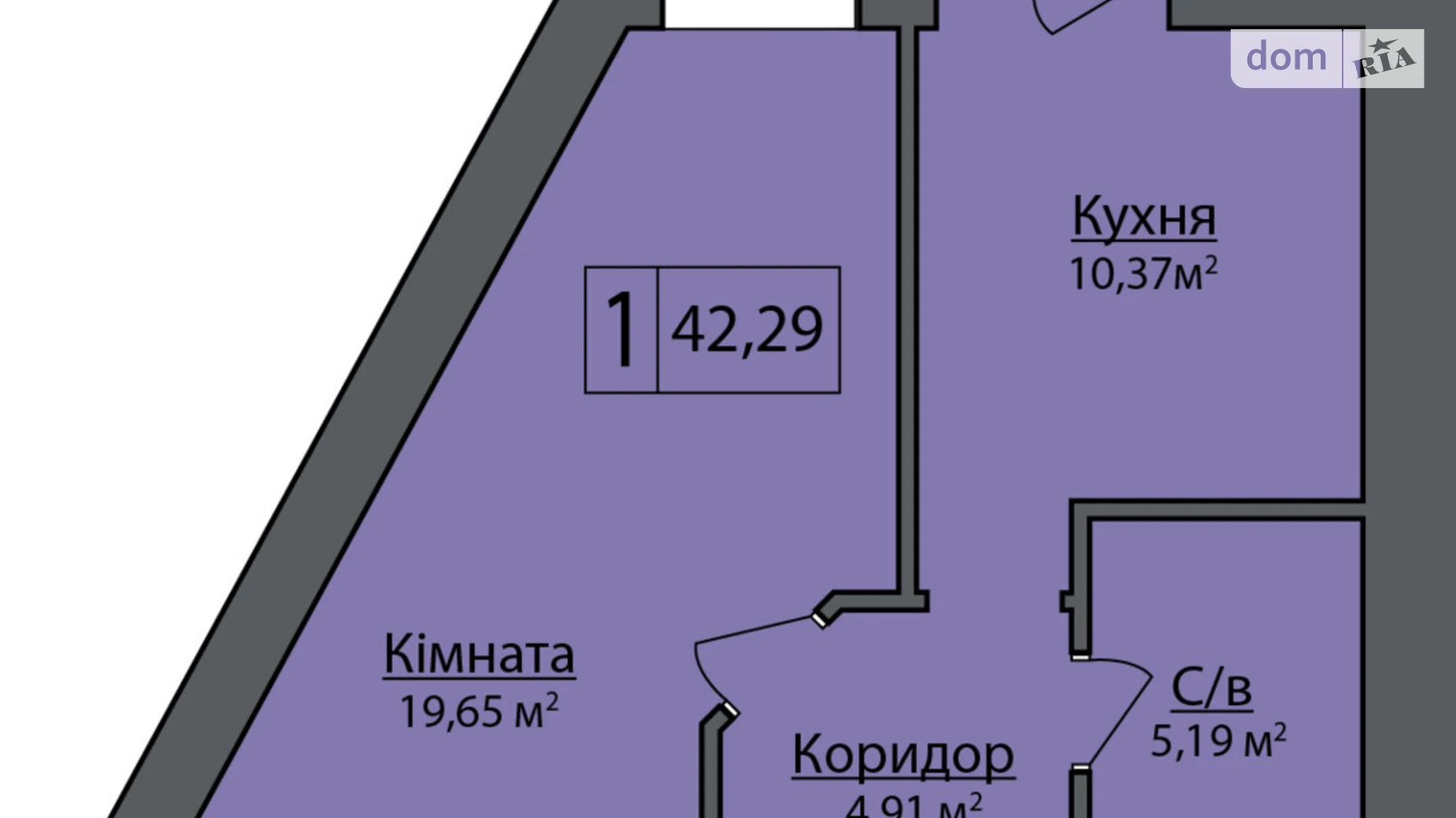 Продается 1-комнатная квартира 42.29 кв. м в Липинах, цена: 46826 $ - фото 2