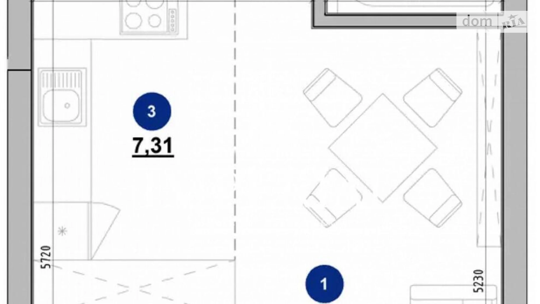 Продается 1-комнатная квартира 33 кв. м в Киеве, ул. Андрея Верхогляда(Драгомирова), 30 - фото 2