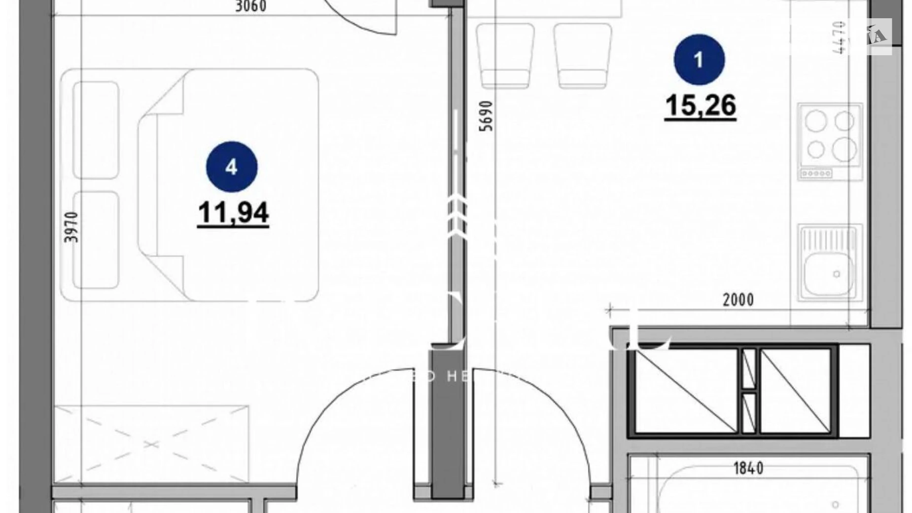 Продается 1-комнатная квартира 33 кв. м в Киеве, ул. Андрея Верхогляда(Драгомирова), 30 - фото 4