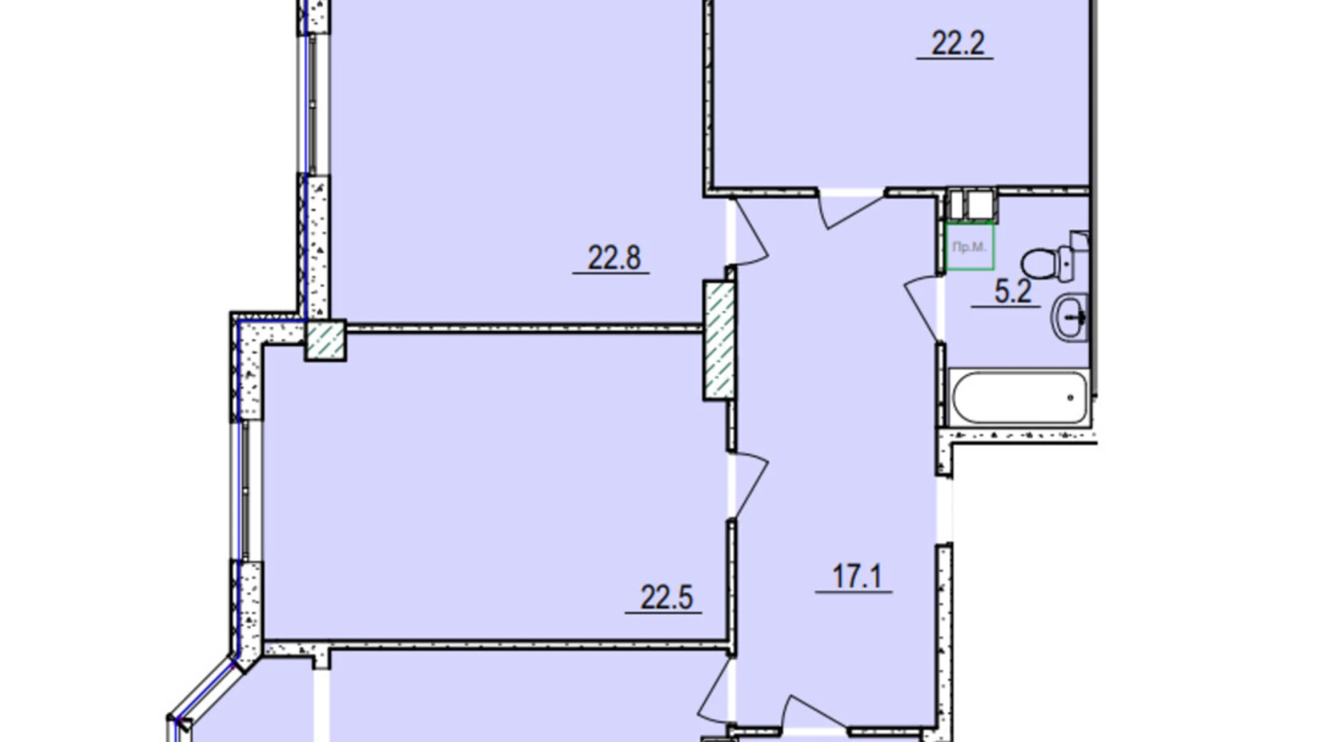 Продается 3-комнатная квартира 116.3 кв. м в Черкассах, цена: 77712 $ - фото 2