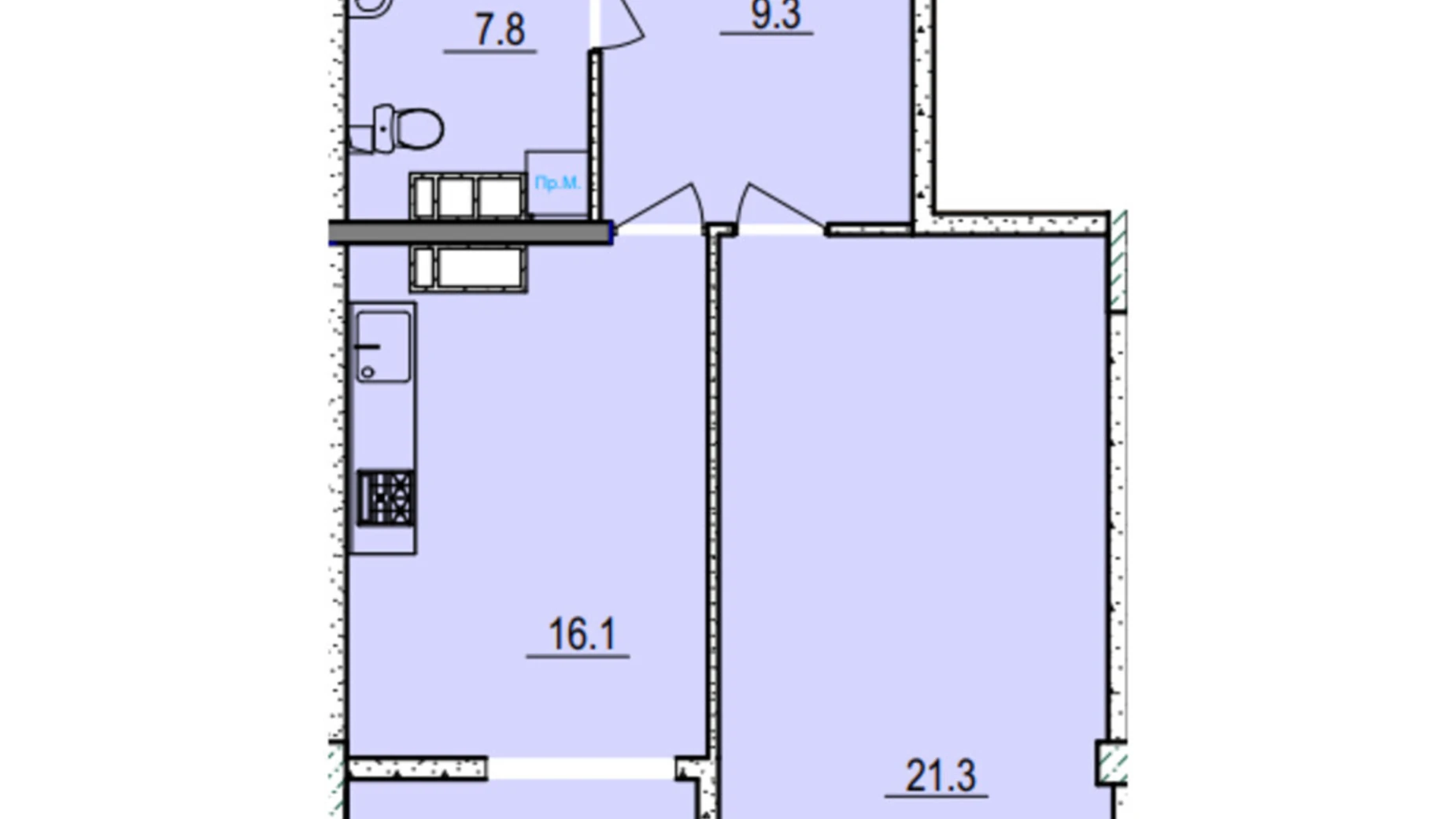 Продается 1-комнатная квартира 60 кв. м в Черкассах, цена: 42857 $ - фото 2