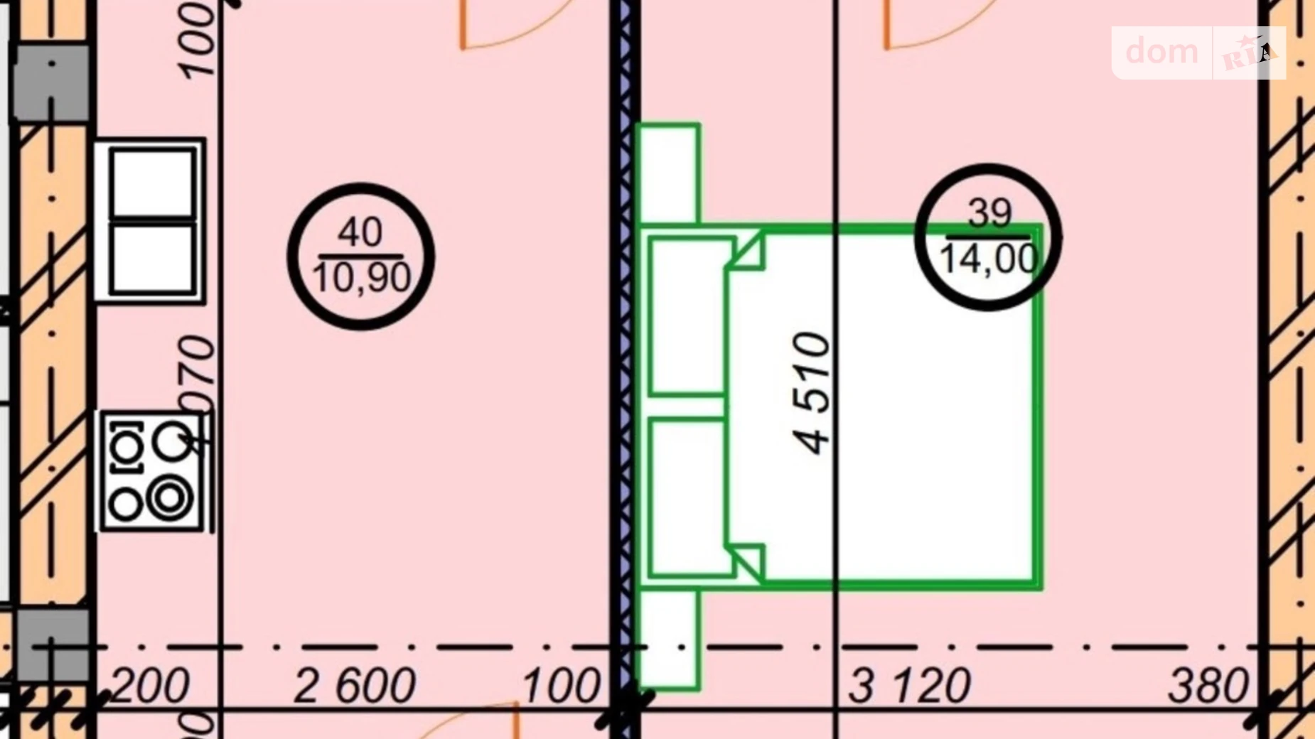 Продается 1-комнатная квартира 36.8 кв. м в Ужгороде, ул. Енковская, 31 - фото 4
