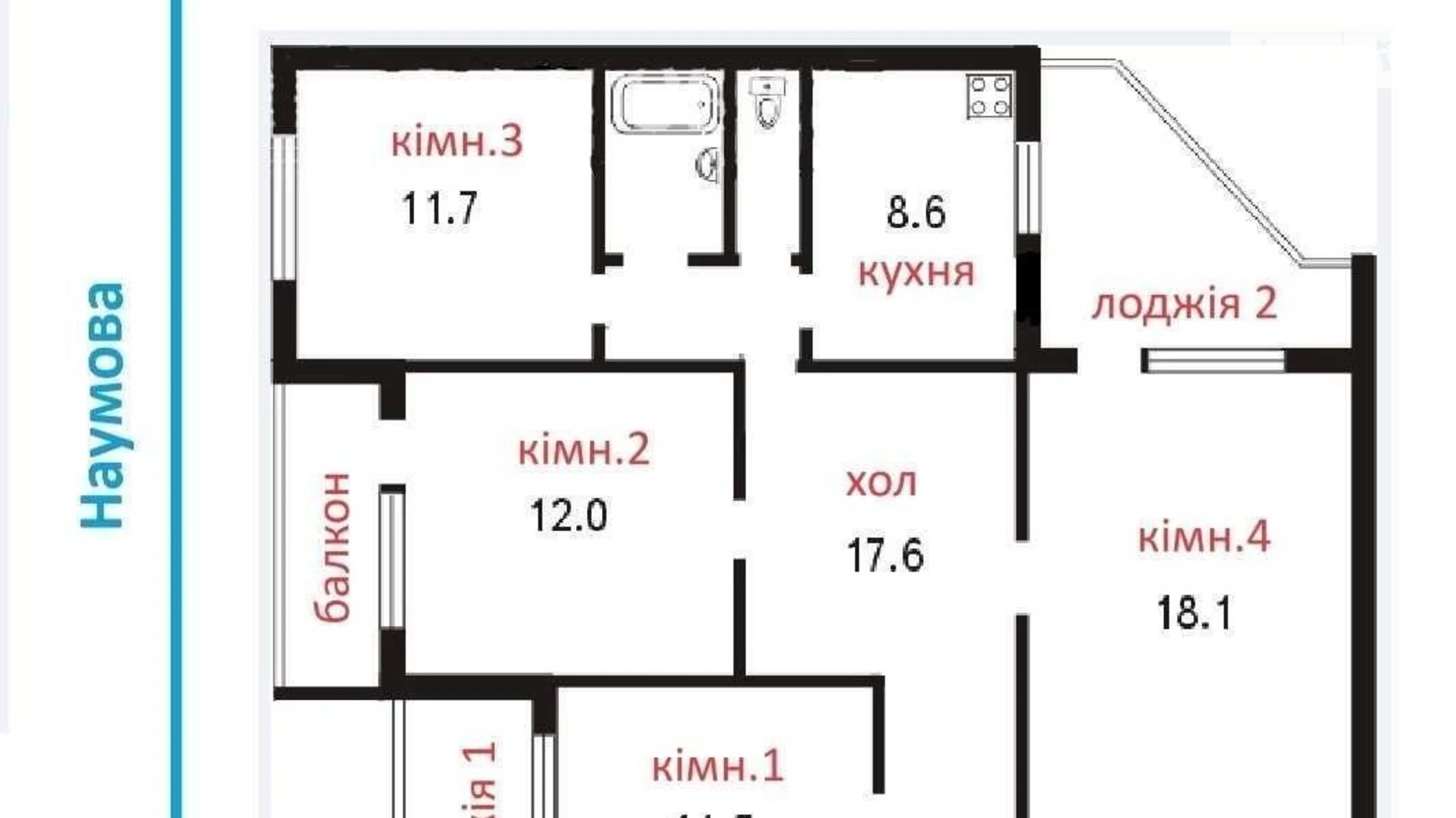 Продается 4-комнатная квартира 95.3 кв. м в Киеве, ул. Подлесная, 6 - фото 2