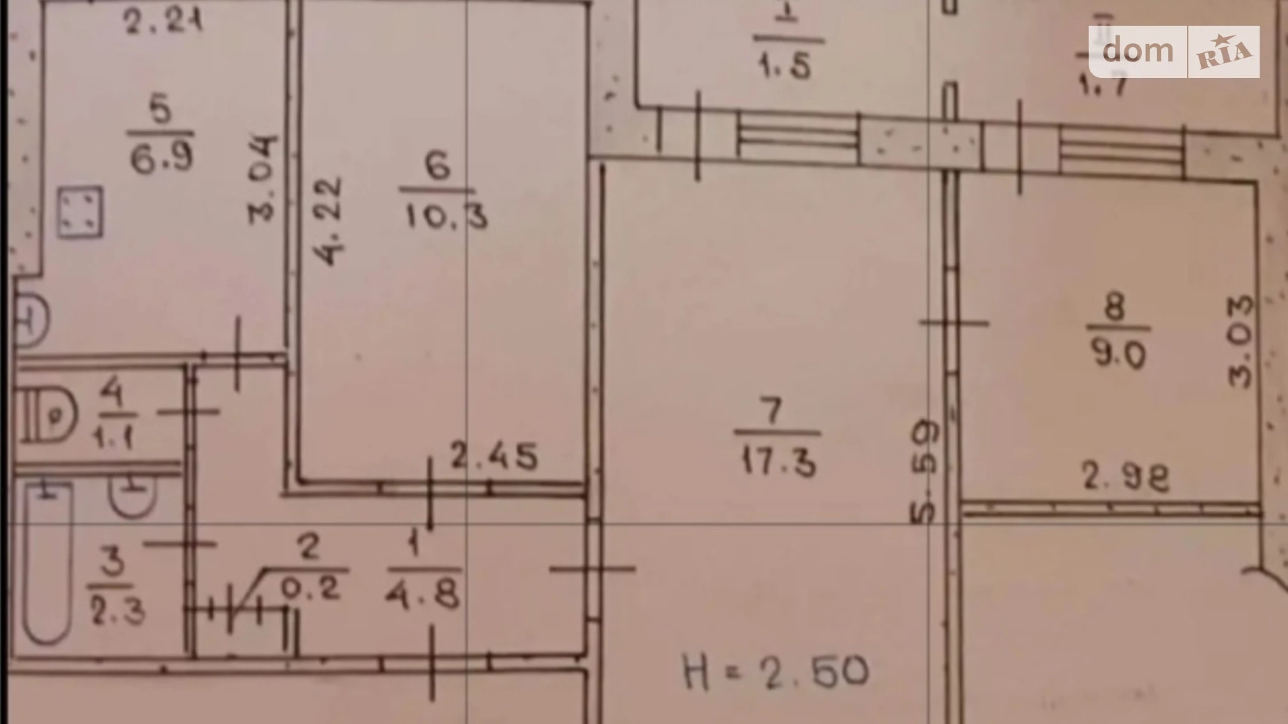 Сдается в аренду 3-комнатная квартира 55.1 кв. м в, цена: 4000 грн - фото 5