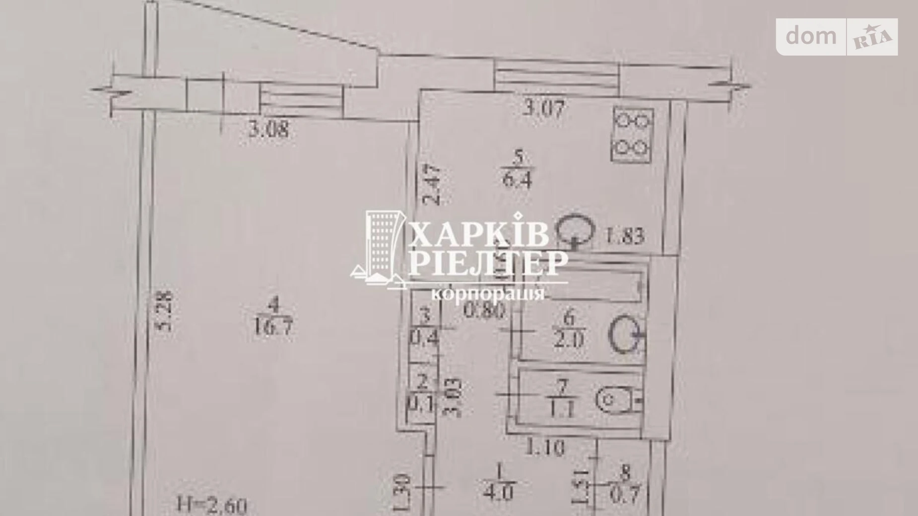 Продается 1-комнатная квартира 32.1 кв. м в Харькове, просп. Победы, 78 - фото 5