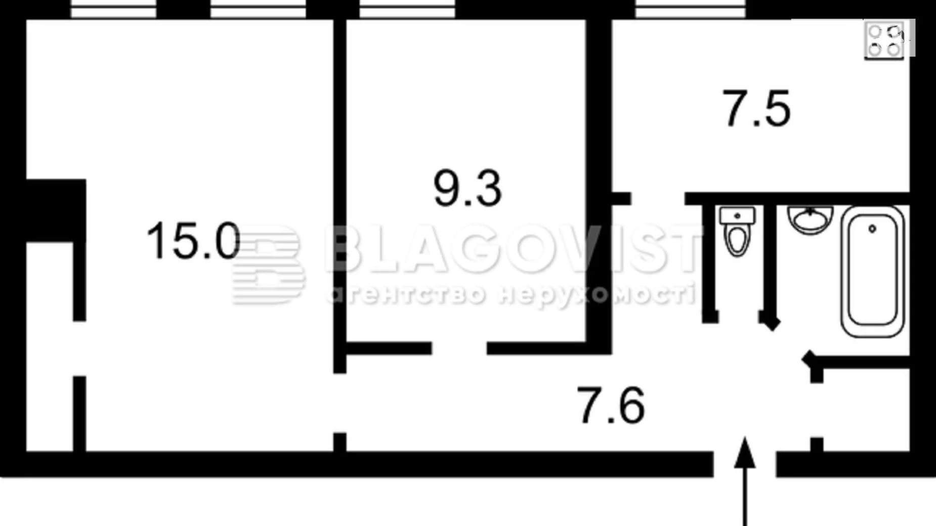 Продается 2-комнатная квартира 45 кв. м в Киеве, ул. Рейтарская - фото 3