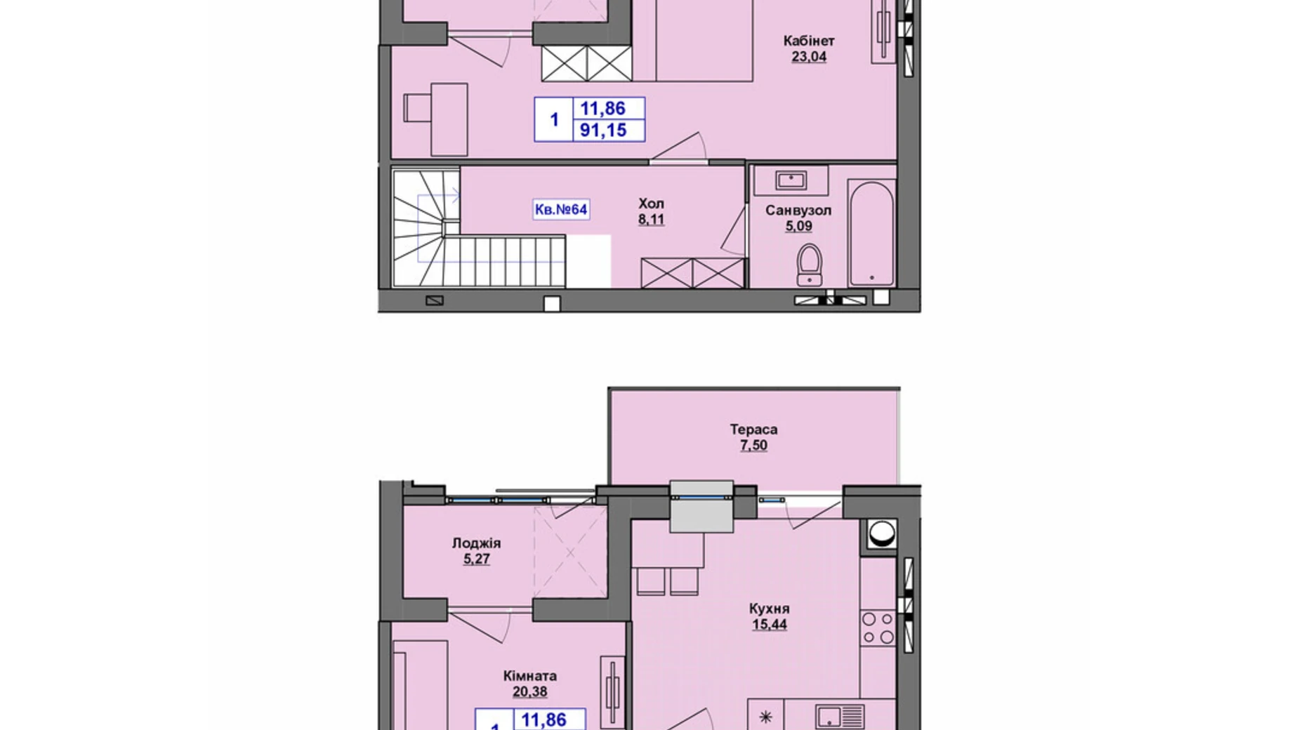 Продается 1-комнатная квартира 91.15 кв. м в Хмельницком, Старокостянтиновское шоссе, 5/5 - фото 2