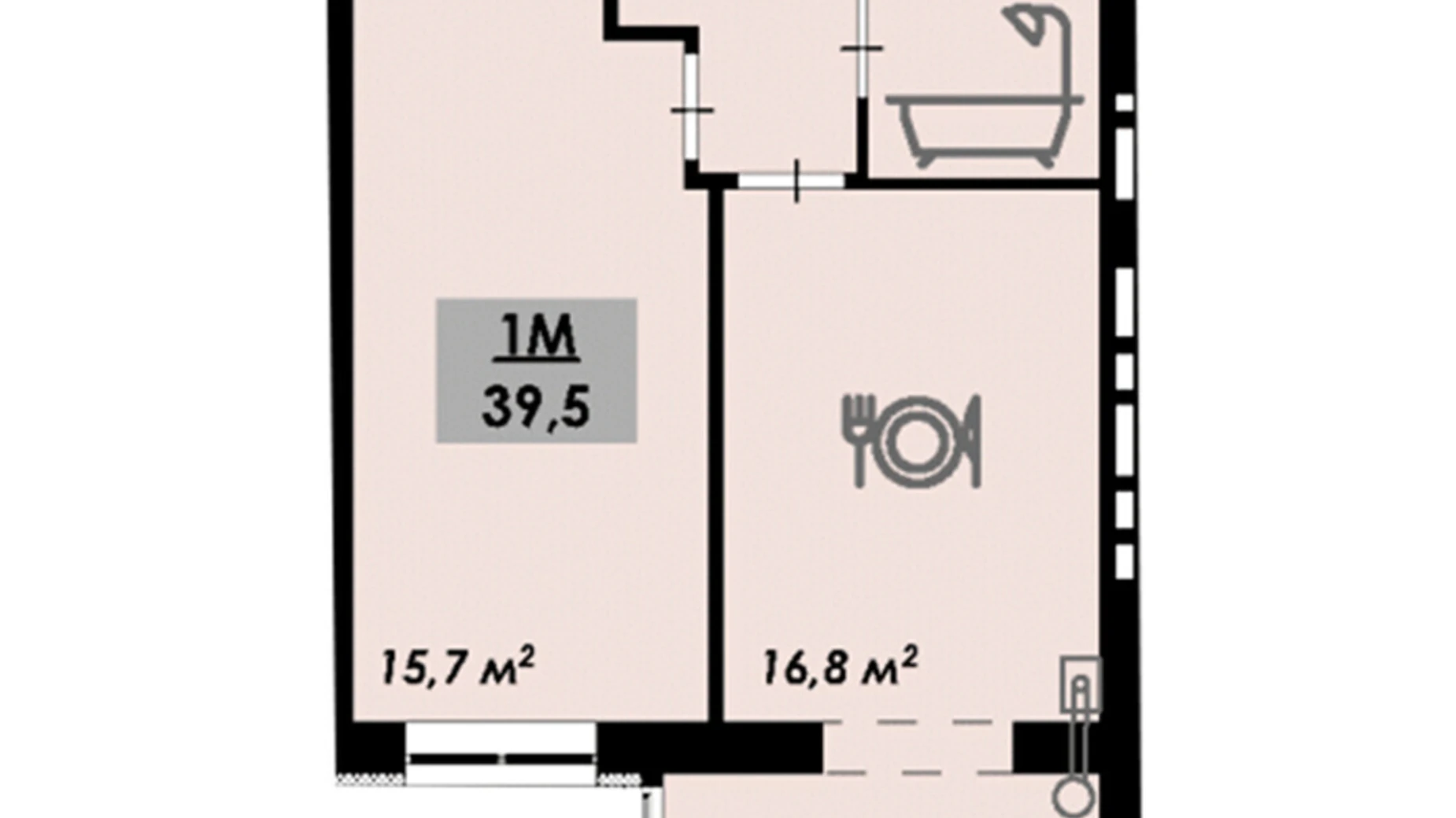 Продается 1-комнатная квартира 61 кв. м в Черкассах, ул. Надпольная, 222 - фото 2