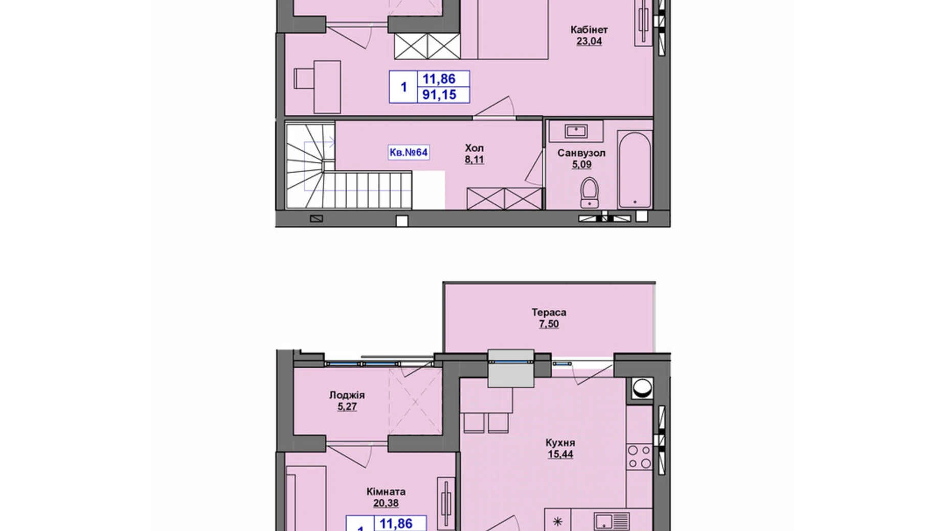 Продается 1-комнатная квартира 91.15 кв. м в Хмельницком, Старокостянтиновское шоссе, 5/5 - фото 2