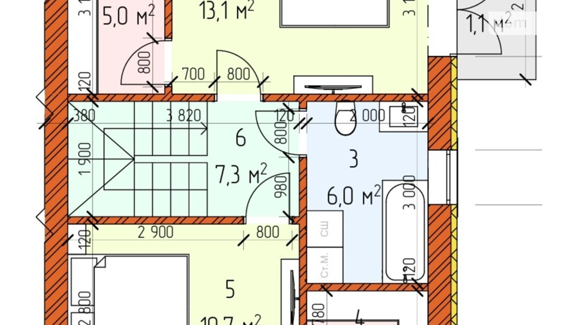 Продается дом на 2 этажа 93.2 кв. м с садом, цена: 55000 $ - фото 2