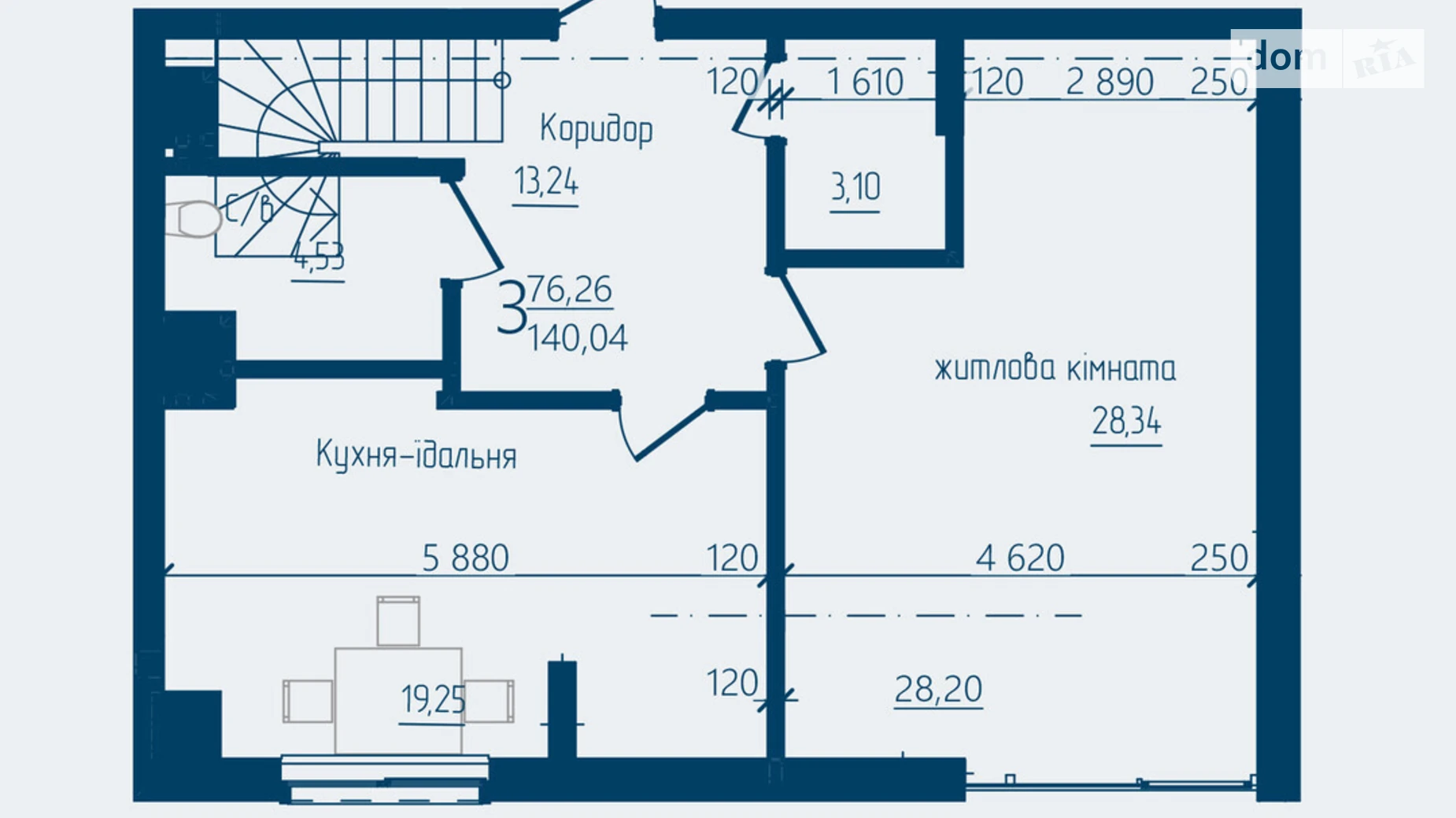 Продается 3-комнатная квартира 140.04 кв. м в Черновцах, ул. Героев Майдана, 194А - фото 2