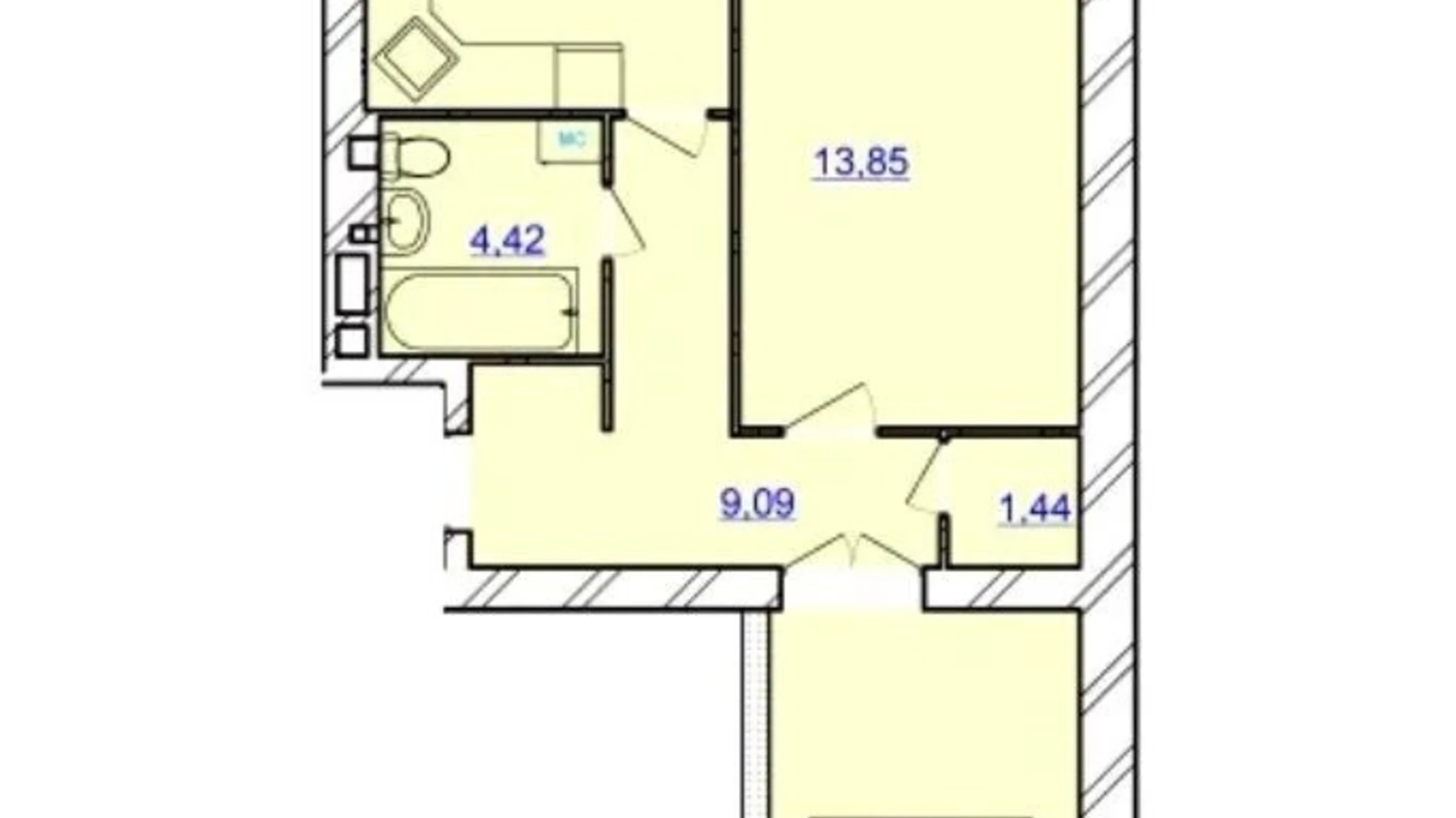 Продается 2-комнатная квартира 61 кв. м в Хмельницком, ул. Мазура Николая - фото 2