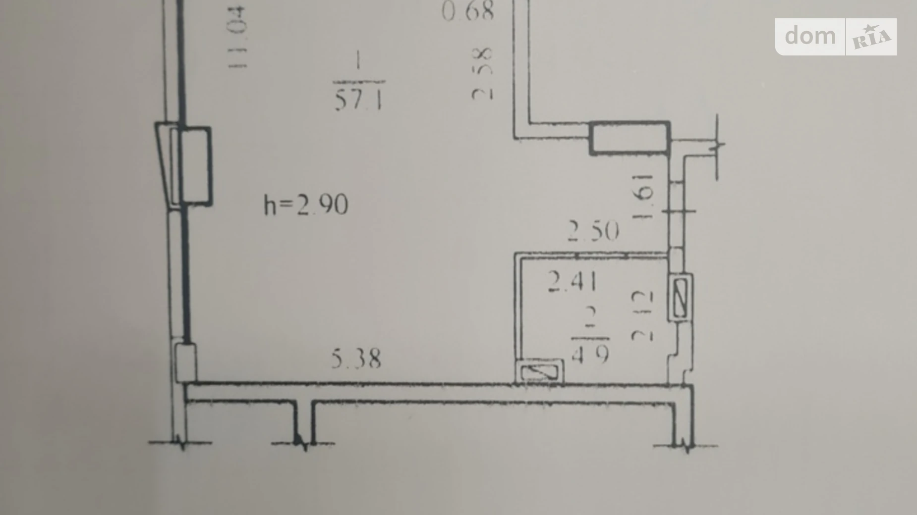 Продается 1-комнатная квартира 62 кв. м в Днепре, ул. Набережная Победы, 128 - фото 2
