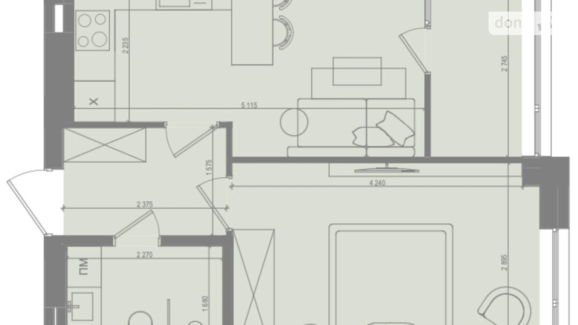 Продается 1-комнатная квартира 35.12 кв. м в Ирпене, ул. Матвея Донцова(Тургеневская), 25 - фото 2