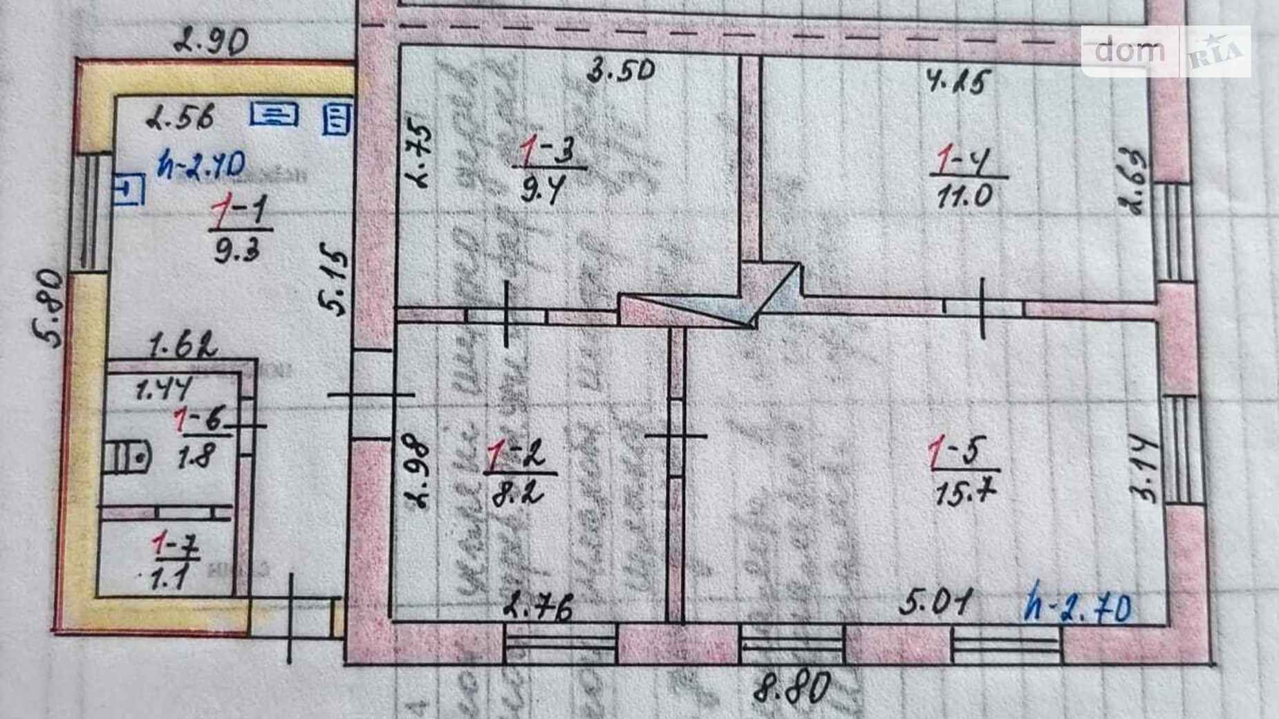 Продается часть дома 56.5 кв. м с бассейном, цена: 23000 $ - фото 5