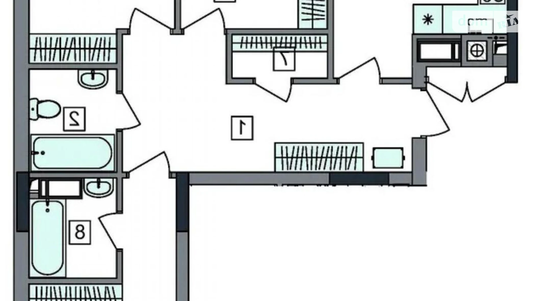 Продается 3-комнатная квартира 90.7 кв. м в, цена: 99300 $ - фото 3