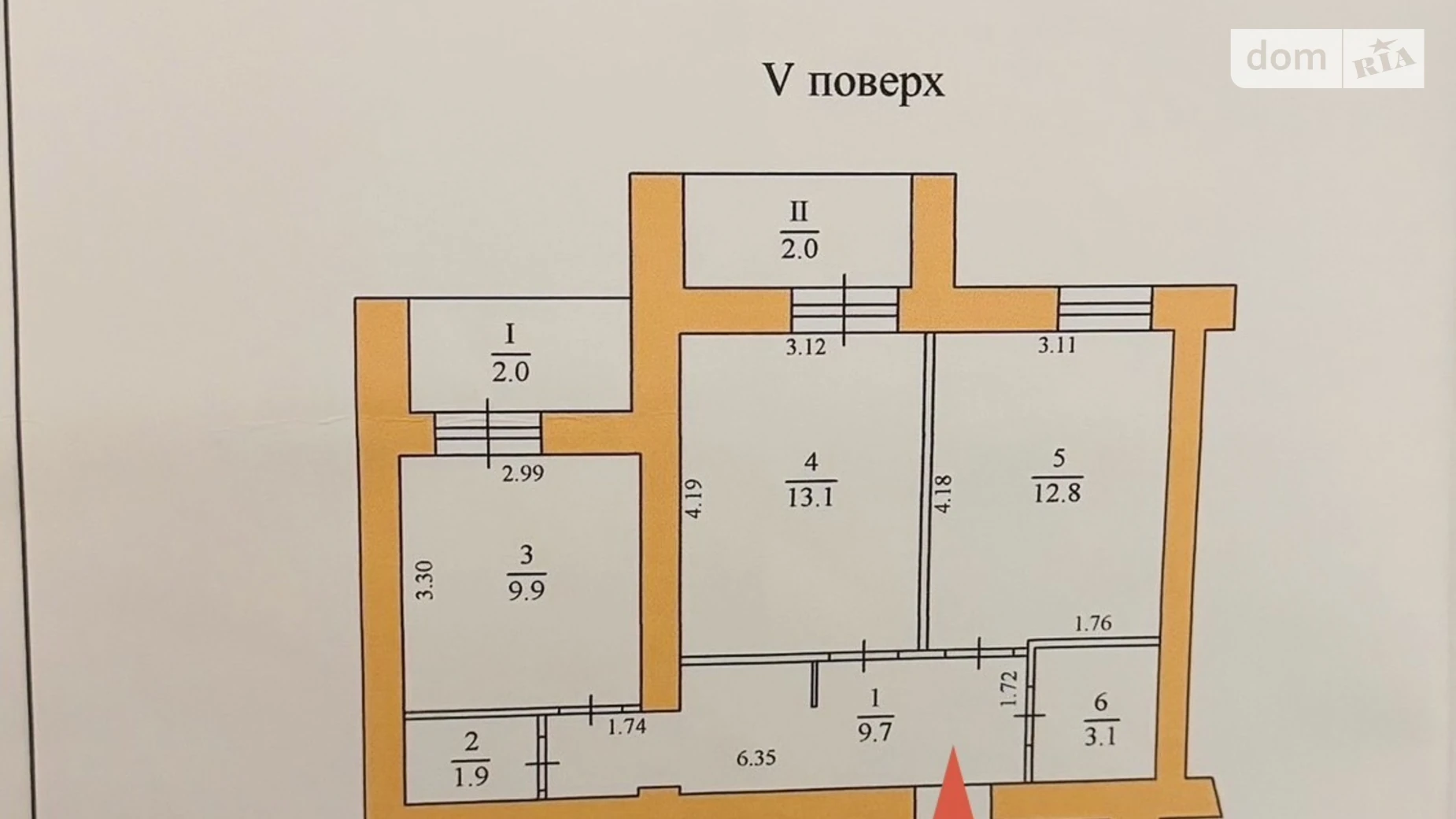2-комнатная квартира 54.5 кв. м в Тернополе, ул. Академика Сергея Королева - фото 3