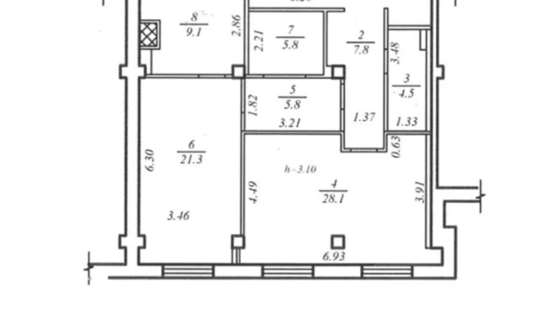 Продается 3-комнатная квартира 160 кв. м в Днепре, ул. Гусенко, 17 - фото 5