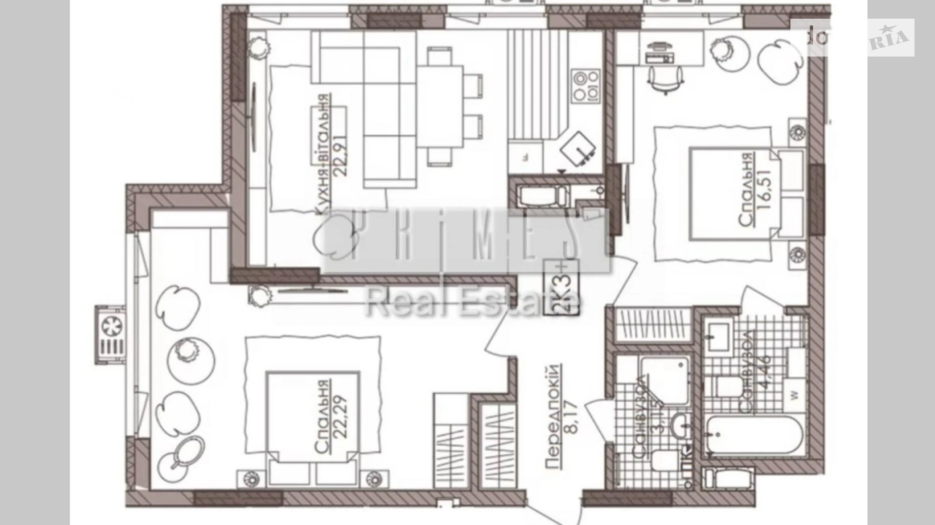 Продается 2-комнатная квартира 79.2 кв. м в Киеве, ул. Речная(Годовая) - фото 5