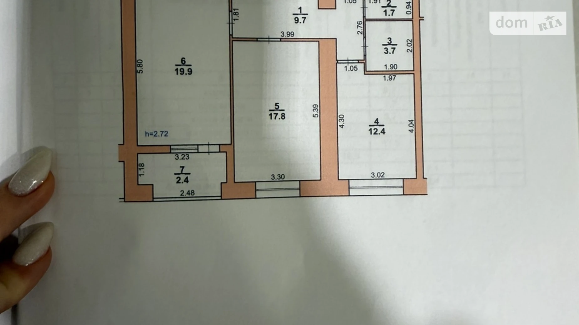 Продается 2-комнатная квартира 67.6 кв. м в Хмельницком, цена: 79999 $ - фото 2
